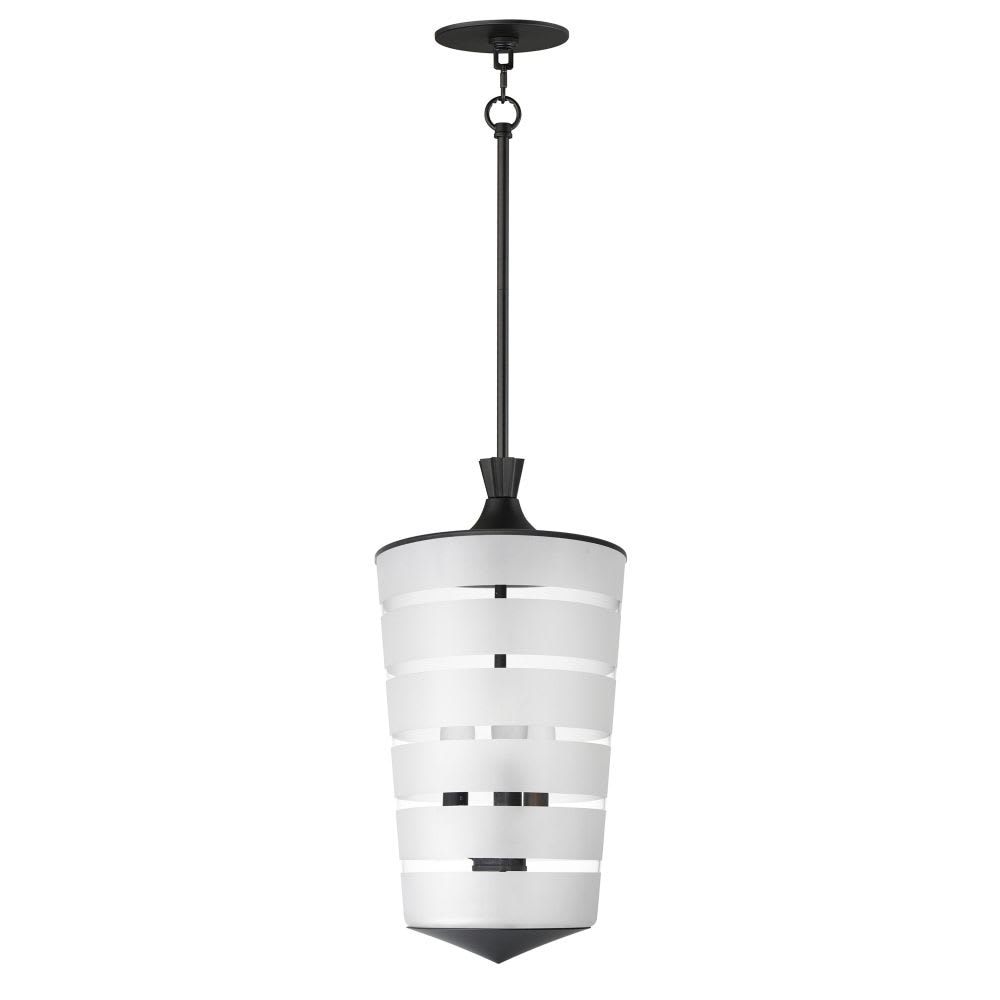 Maxim Lighting Copacabana 3 - Light Black Modern Incandescent Aluminum And Glass Pendant Light