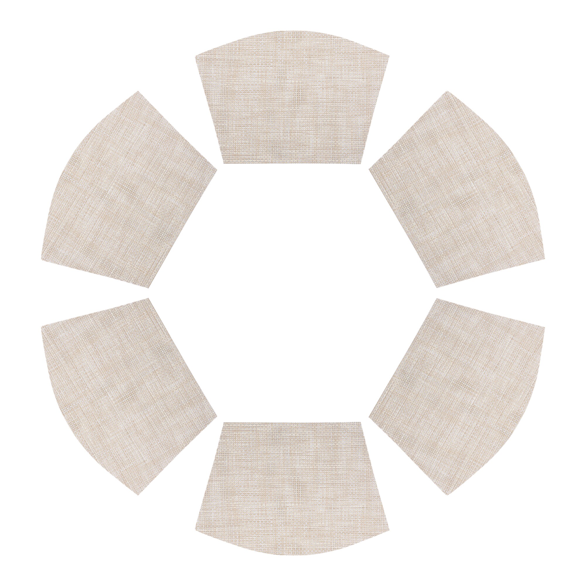 Unique Bargains Placemats 6pcs PVC Solid Placemats for Kitchen Dining Table Decor Table Placemats Wipeable Table Mat 17x11.5Inch Khaki #S25120800UX5955