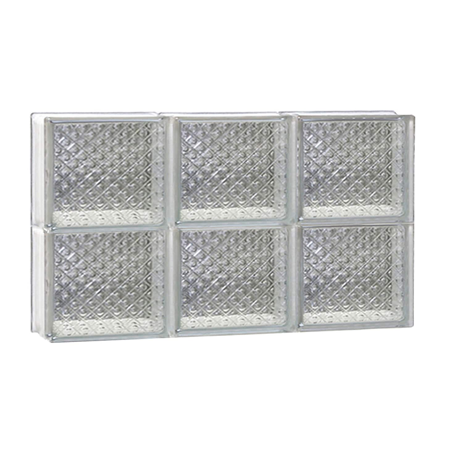 REDI2SET S2416DP Diamond Glass 23-1/4-in x 15-1/2-in Frameless Replacement Glass Block Window
