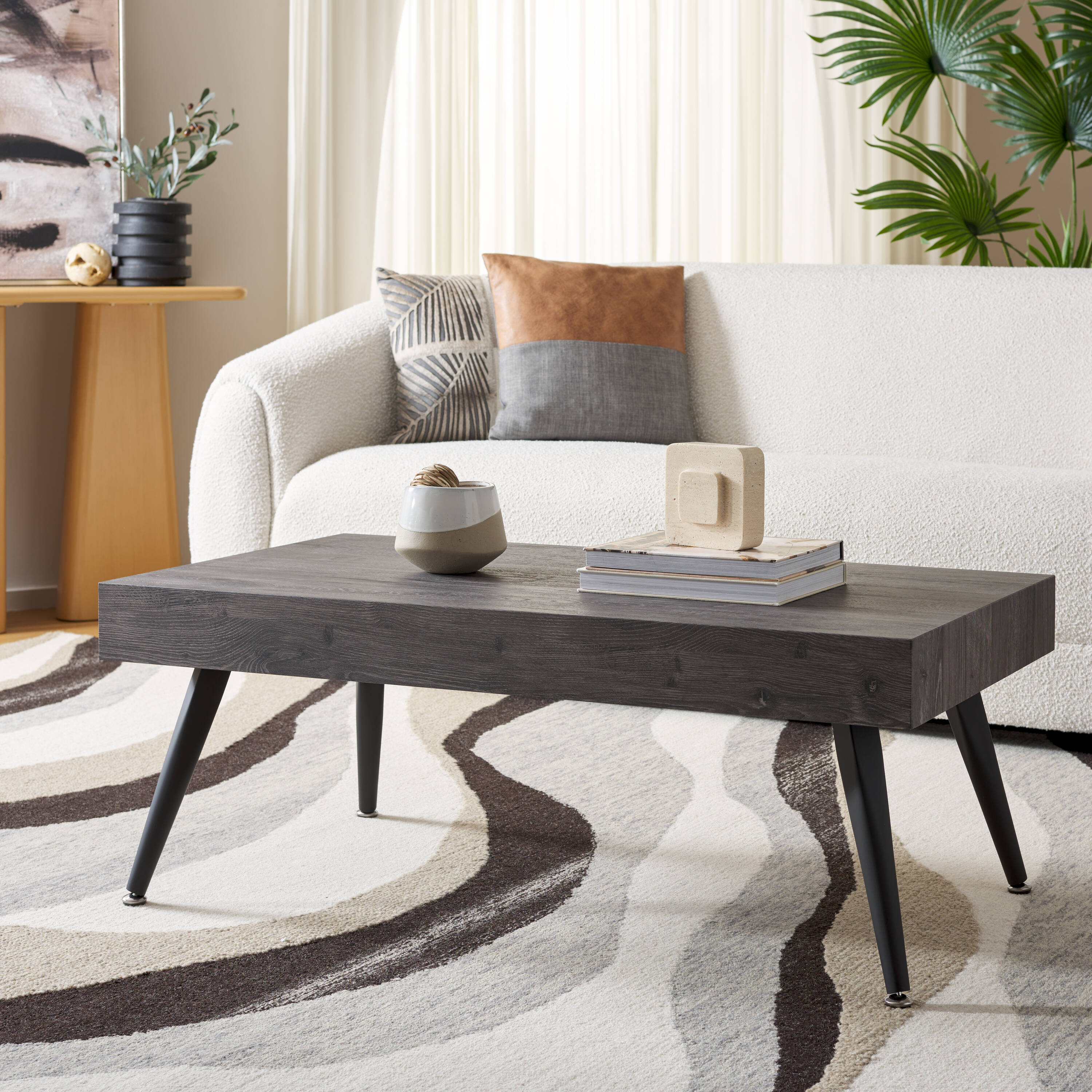 Safavieh COF7007D Powder Coating MDF Modern Coffee Table