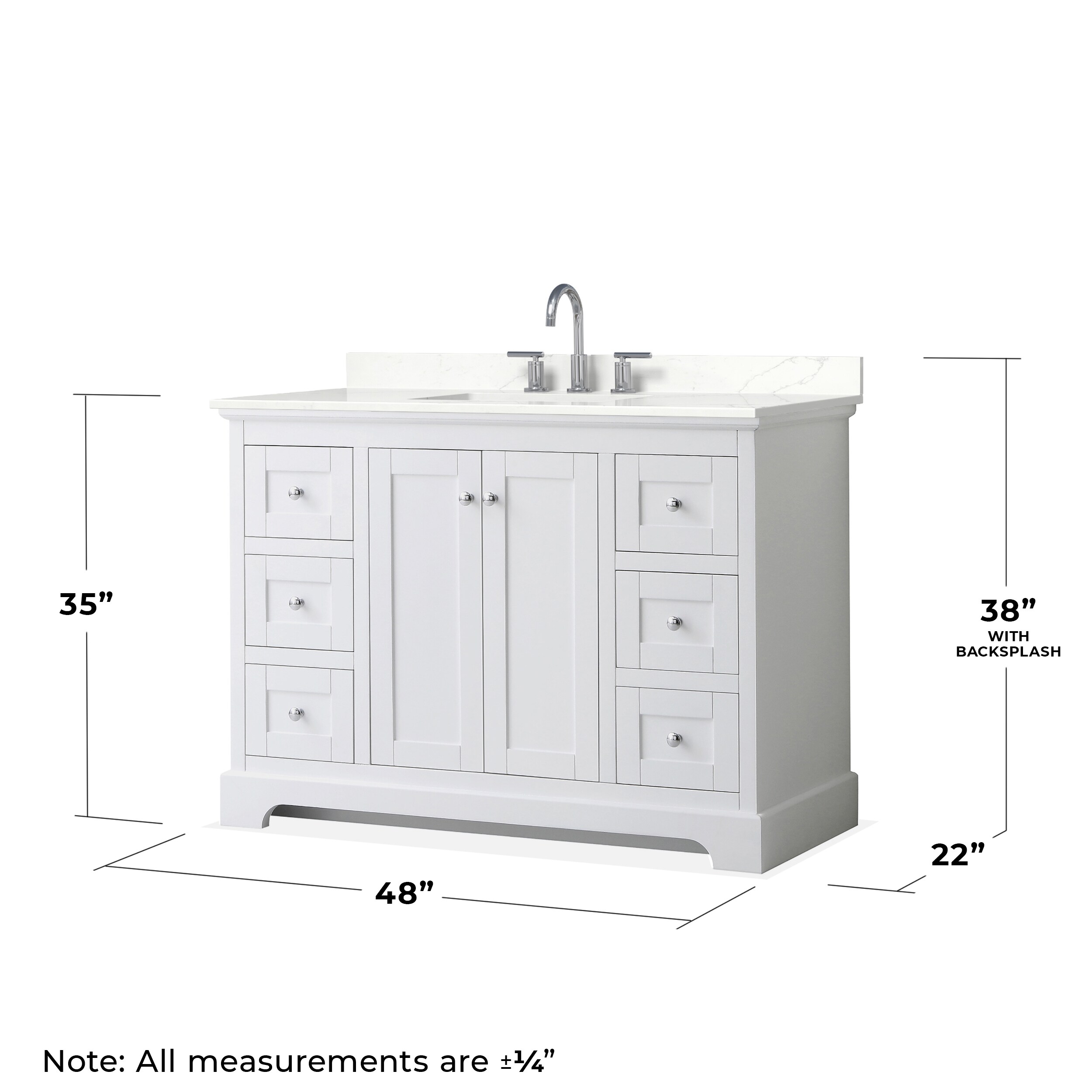 Wyndham Collection WCV232348SWHGTUS3M46 Bath-Vanity-Combo - View #6