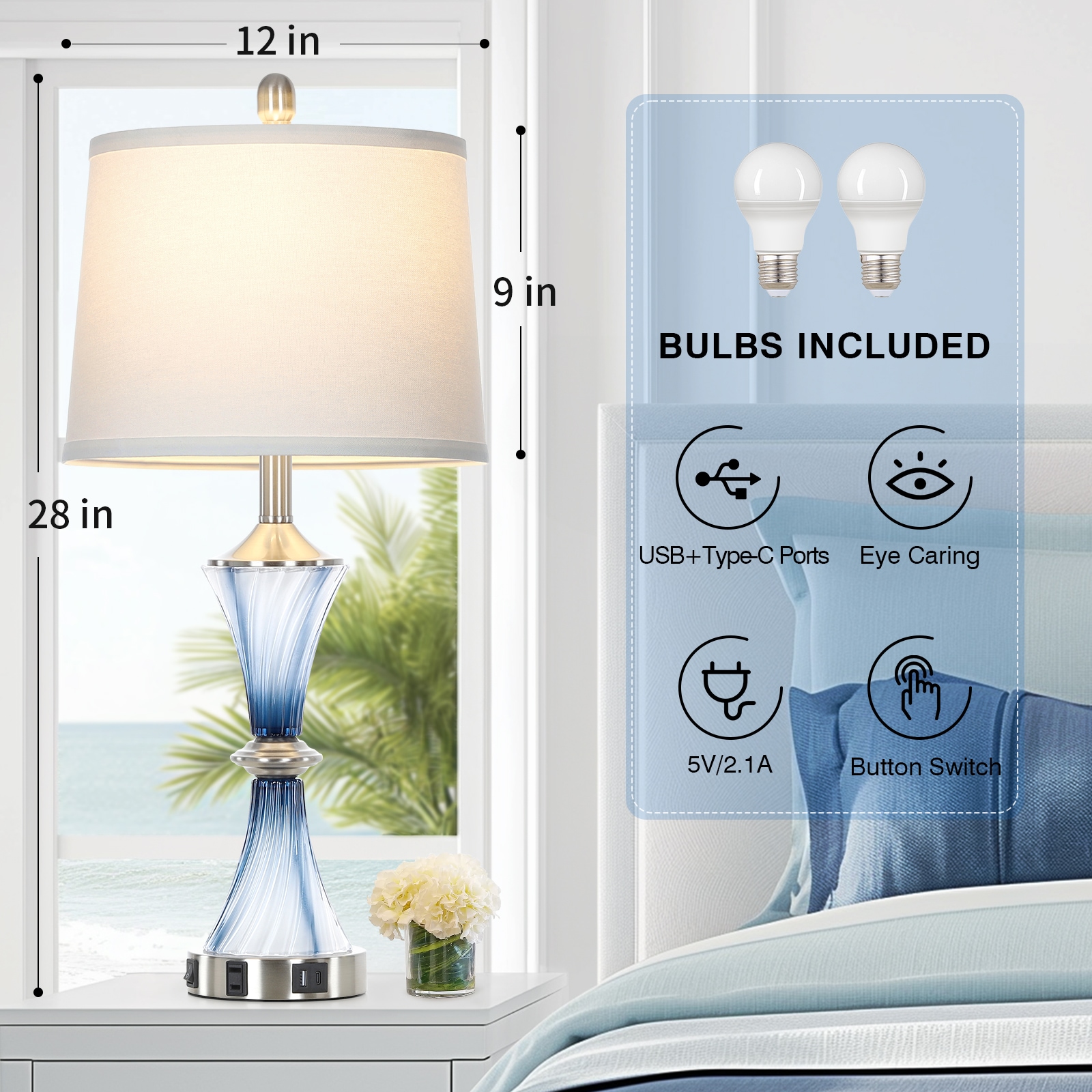 UrFurnishings TD-392 Table-Lamps - View #3