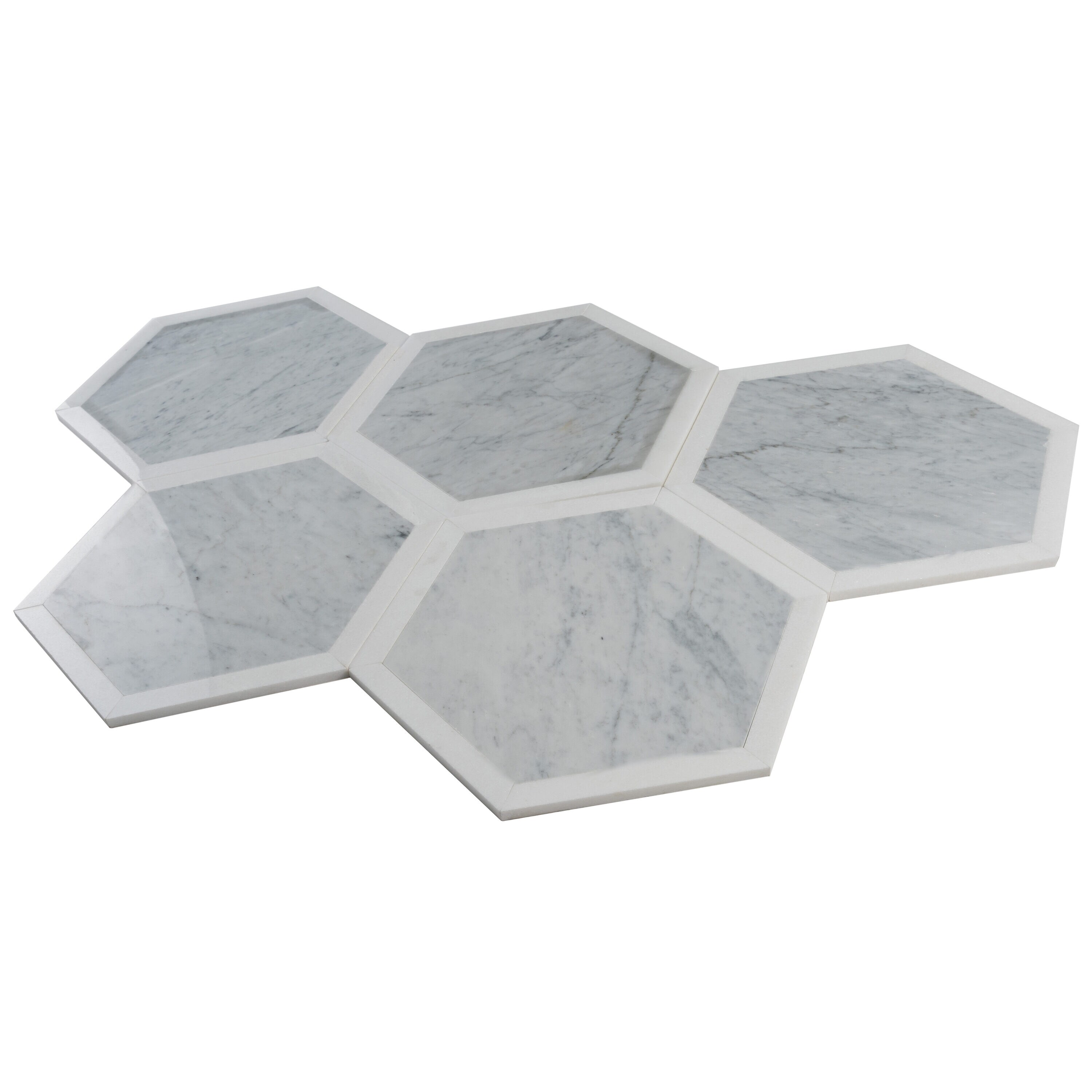 Apollo Tile (Sample) Athens White and Gray 12-in x 12-in Polished Marble Look Floor and Wall Tile