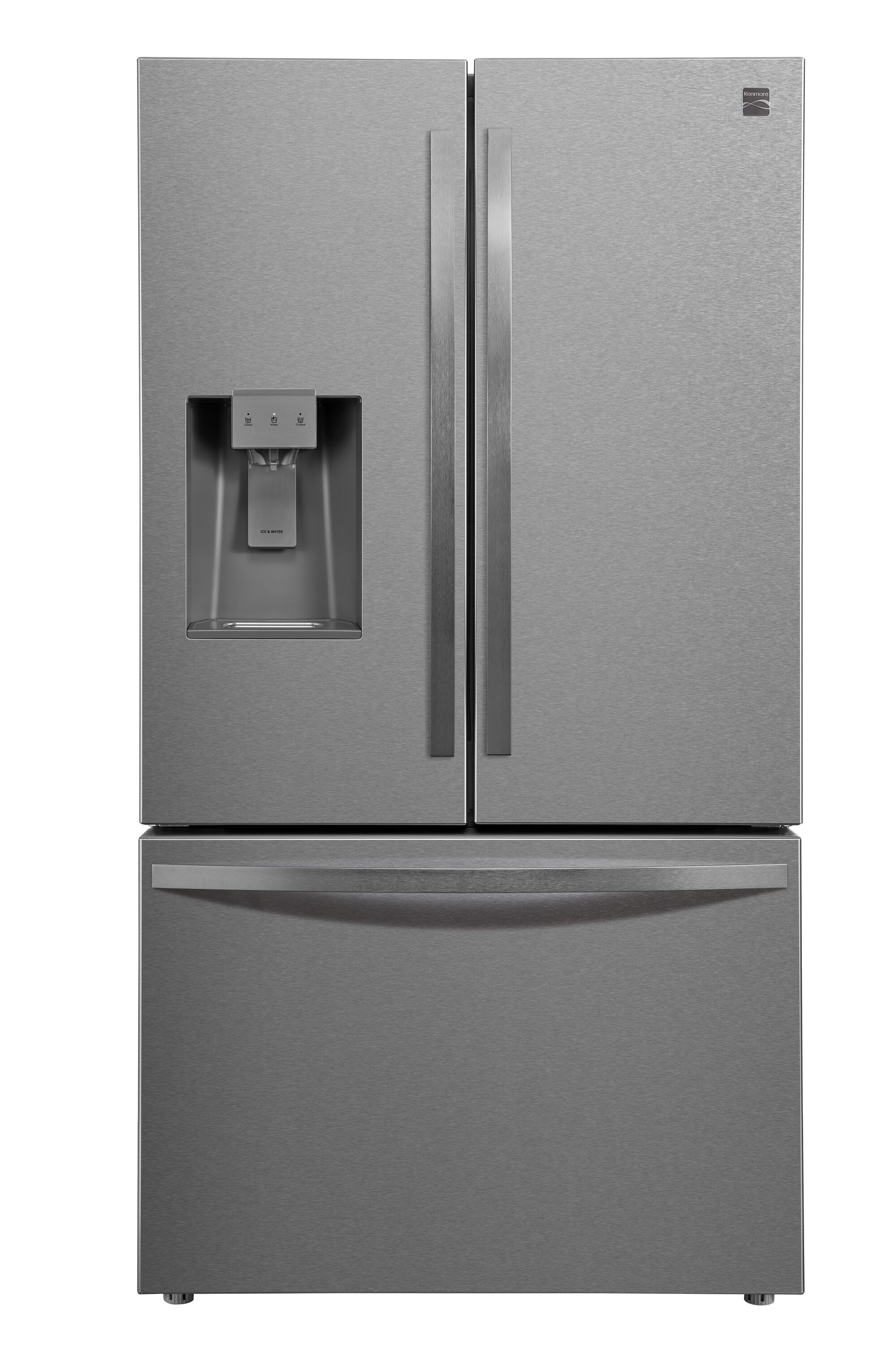 Kenmore 4675625 Standard-Depth 28.6-cu ft 3 -Door French Door Refrigerator with Ice Maker with Water and Ice Dispenser ( Stainless steel ) ENERGY STAR Certified