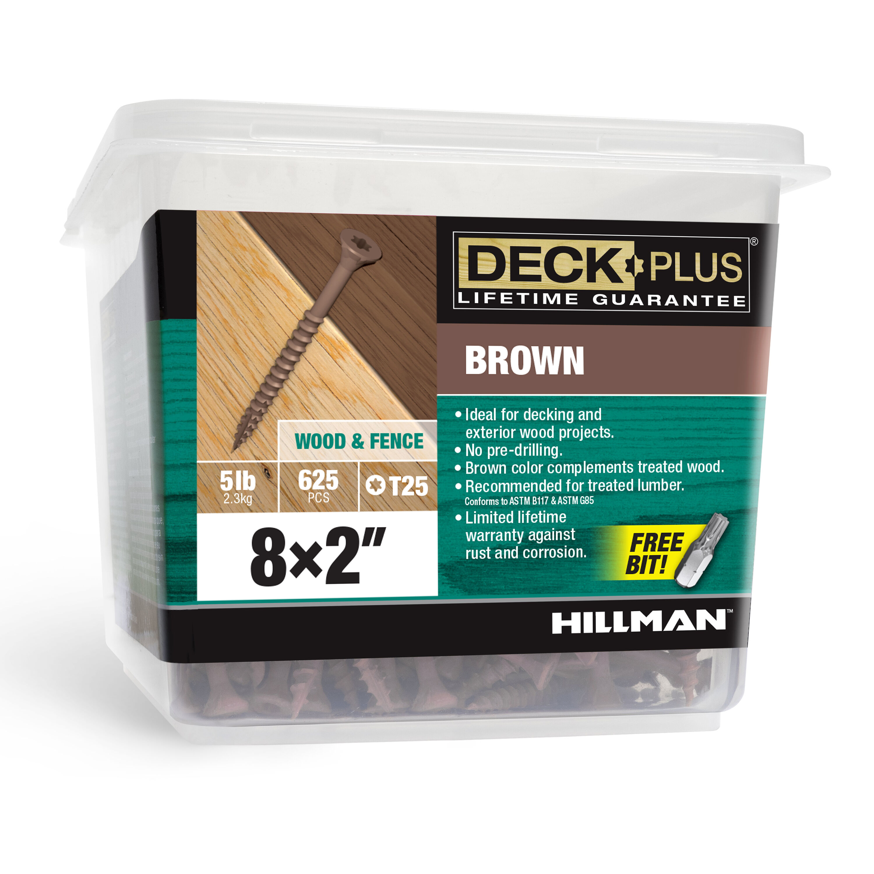 Deck Plus 49005 #8 x 2-in Wood to wood Deck Screws ( 625 -Per Box )