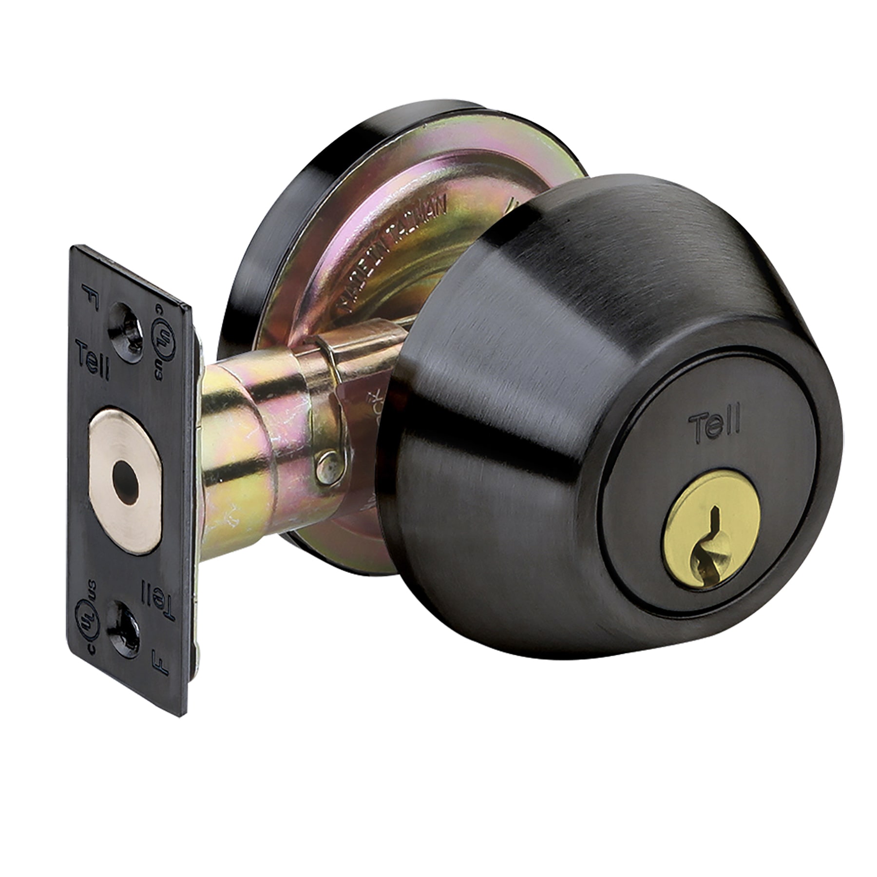 Tell Manufacturing Matte Black Single Cylinder Deadbolt In The ...