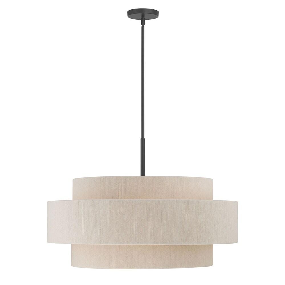 Millennium Lighting Helbert 6 -Light Matte Black Transitional Dome Large Hanging Pendant Light