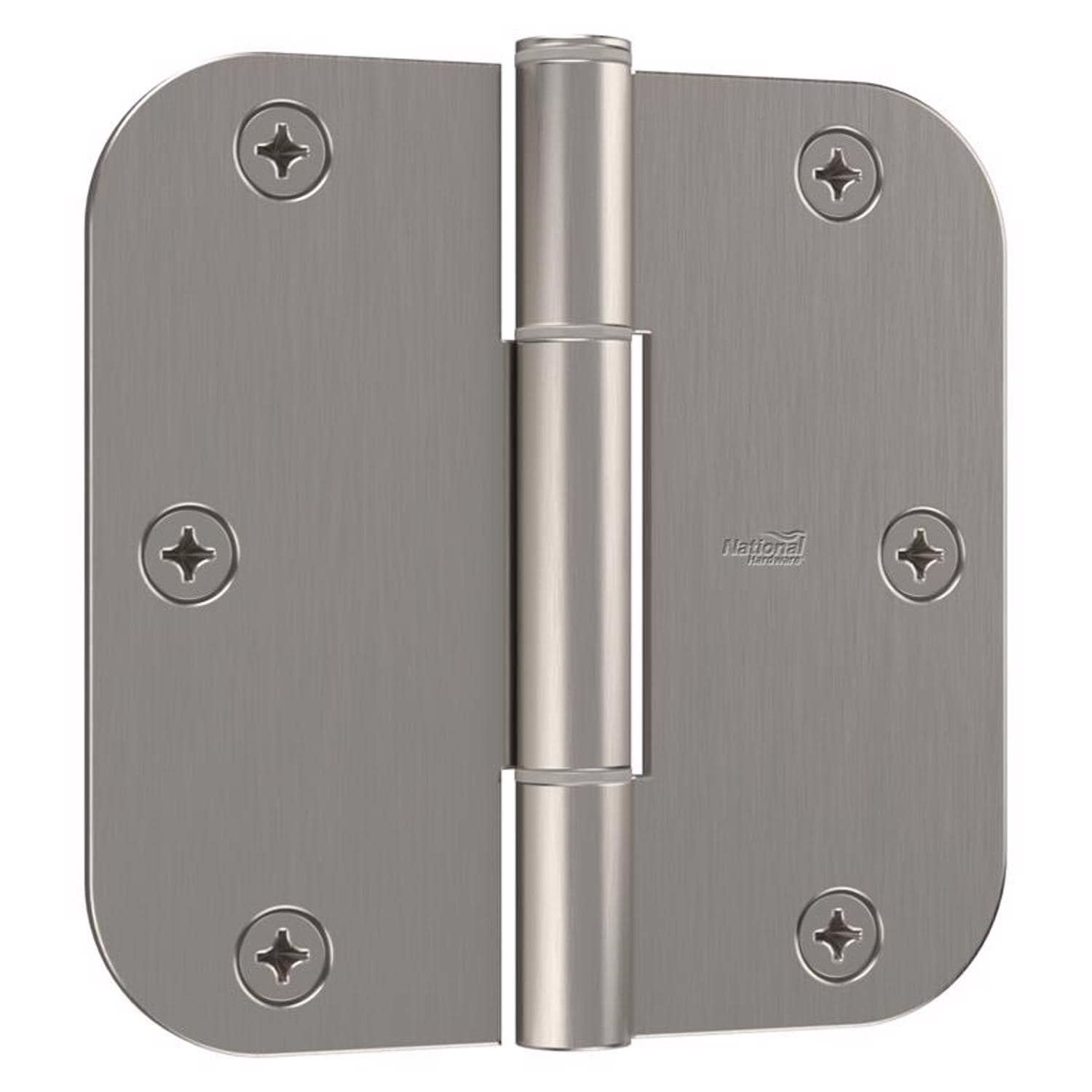 National Hardware Squeak Guard 3.5 in. L Satin Nickel Door Hinge 3 pk