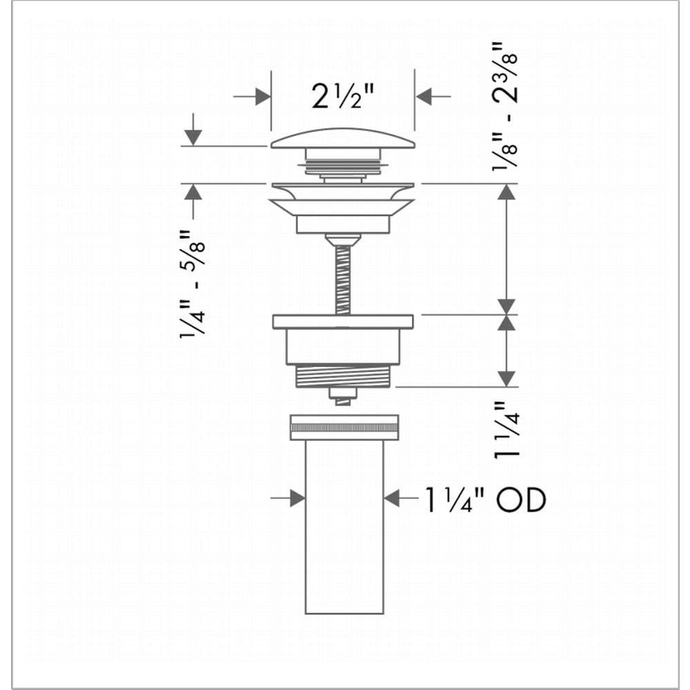 Hansgrohe Chrome Universal Decorative Sink Drain at Lowes.com