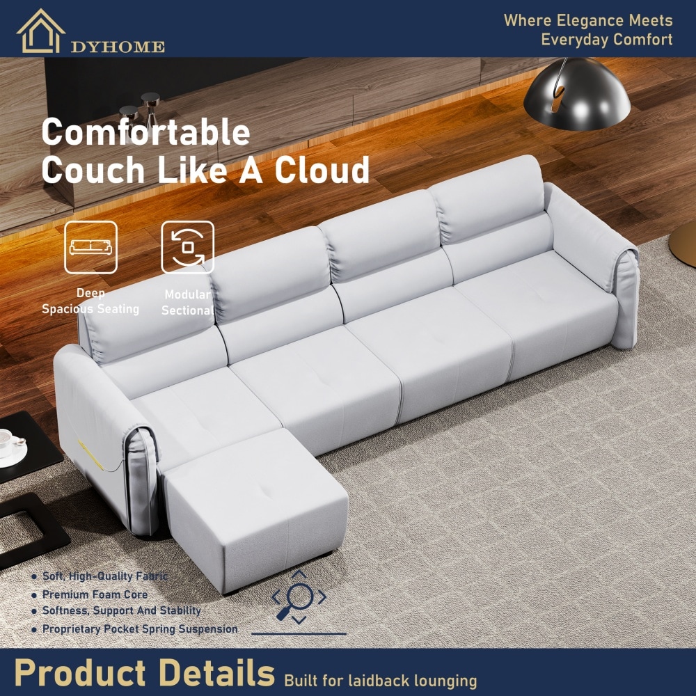 DYHOME HKSF-03GY-4L Sofas-Loveseats - View #2