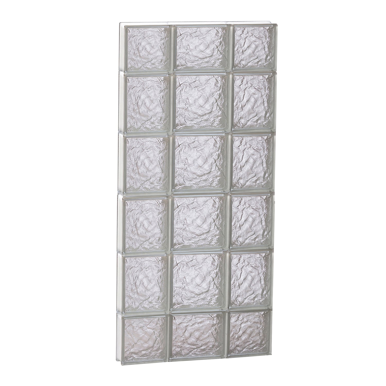 REDI2SET S2044IS Ice Glass 19-1/4-in x 42-1/2-in Frameless Replacement Glass Block Window