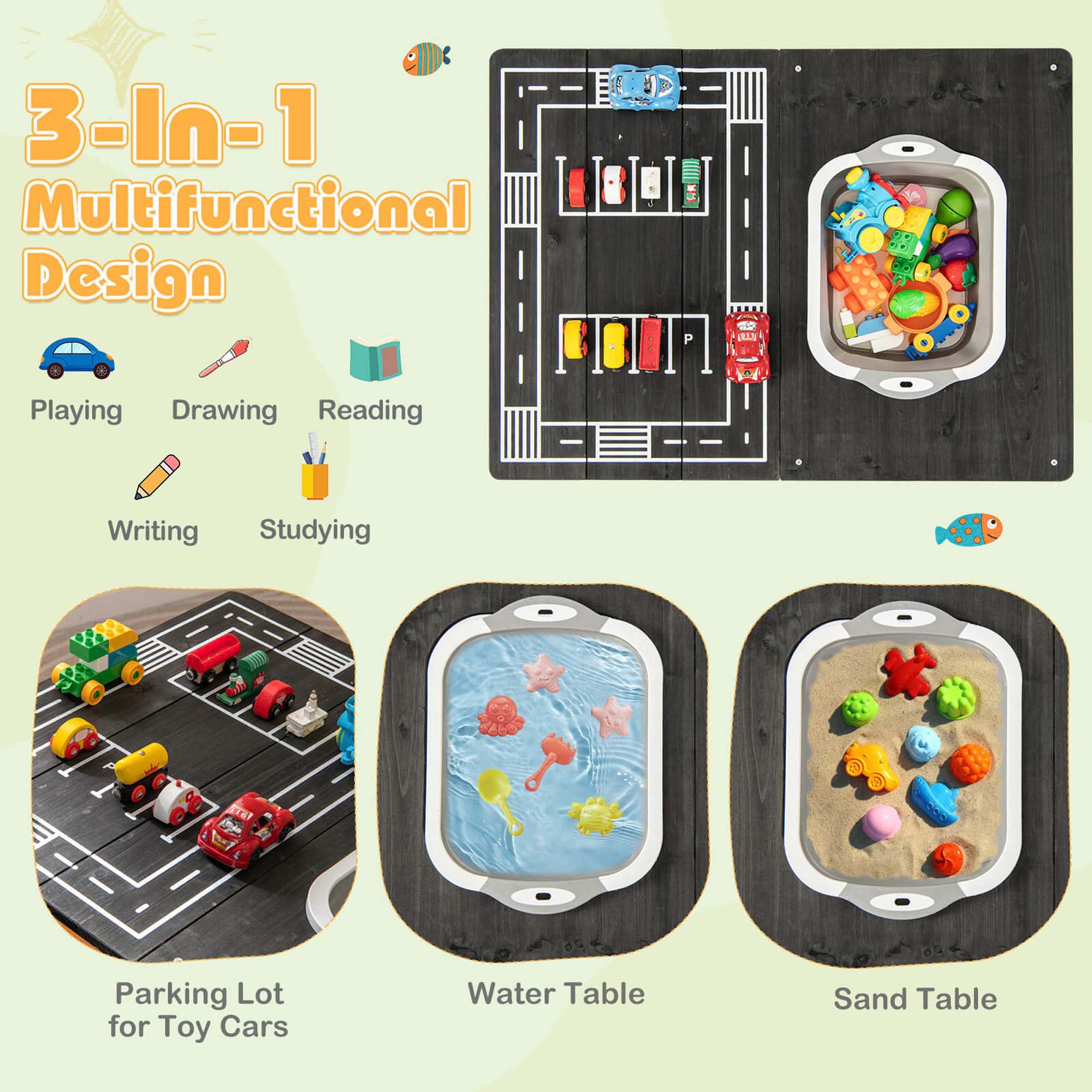 Costway HCST02051 Kids-Play-Tables - View #5