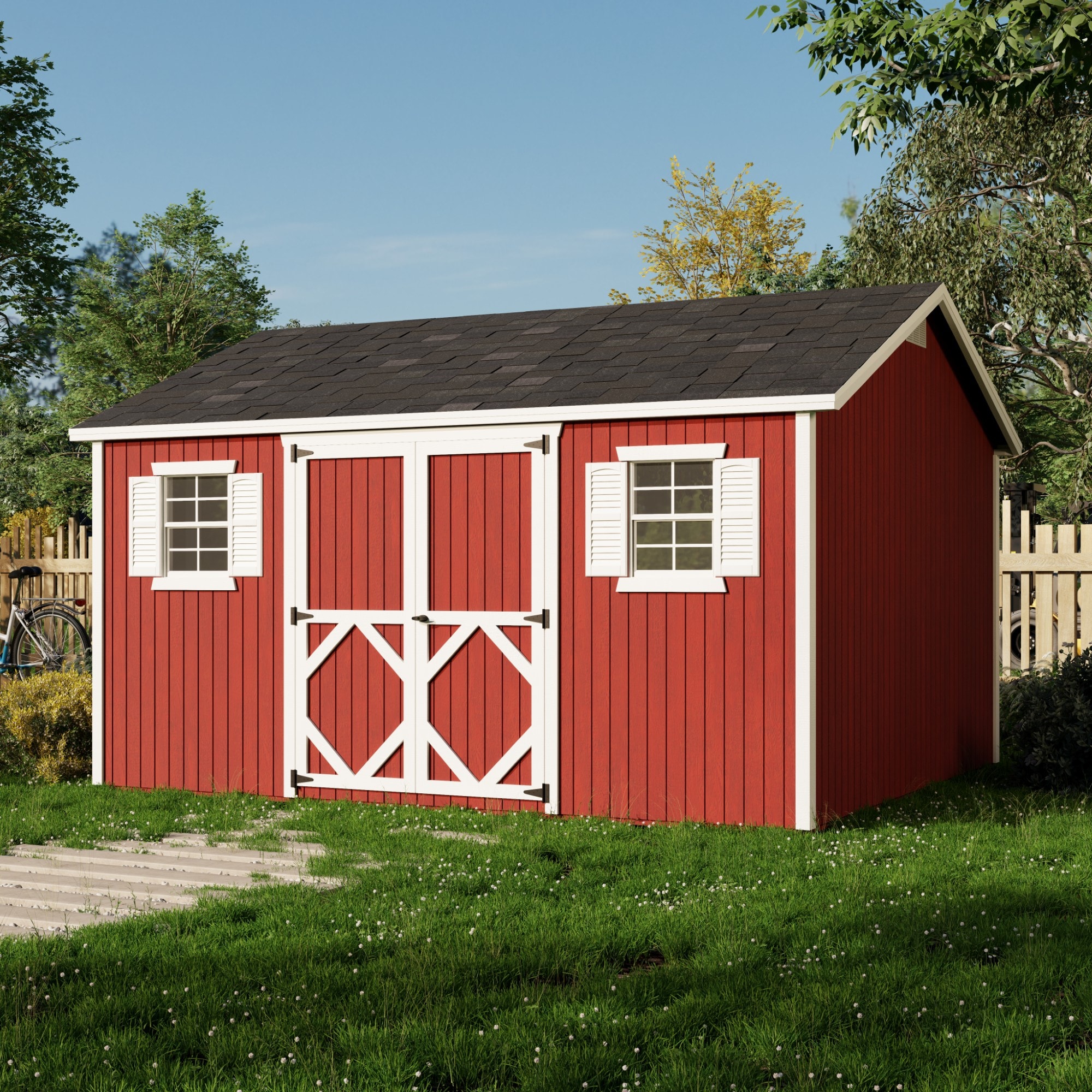 Little Cottage Co 12X14 CWS-PC Wood-Storage-Buildings - View #2
