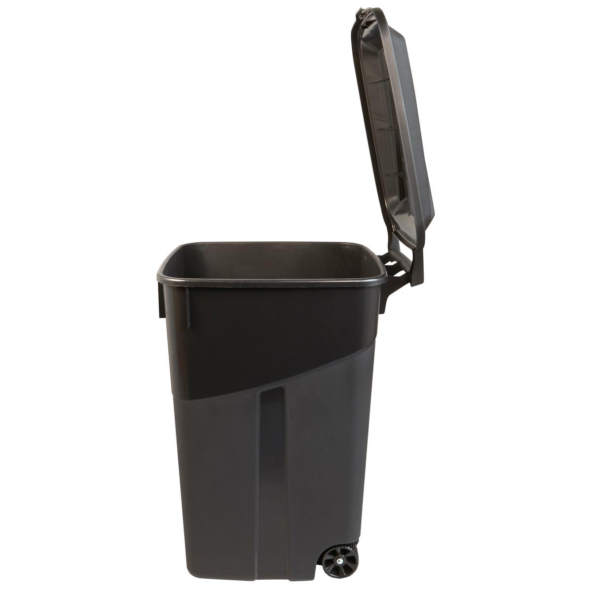 Black Roughneck Wheeled Plastic Garage Trash Can, 50 Gallon