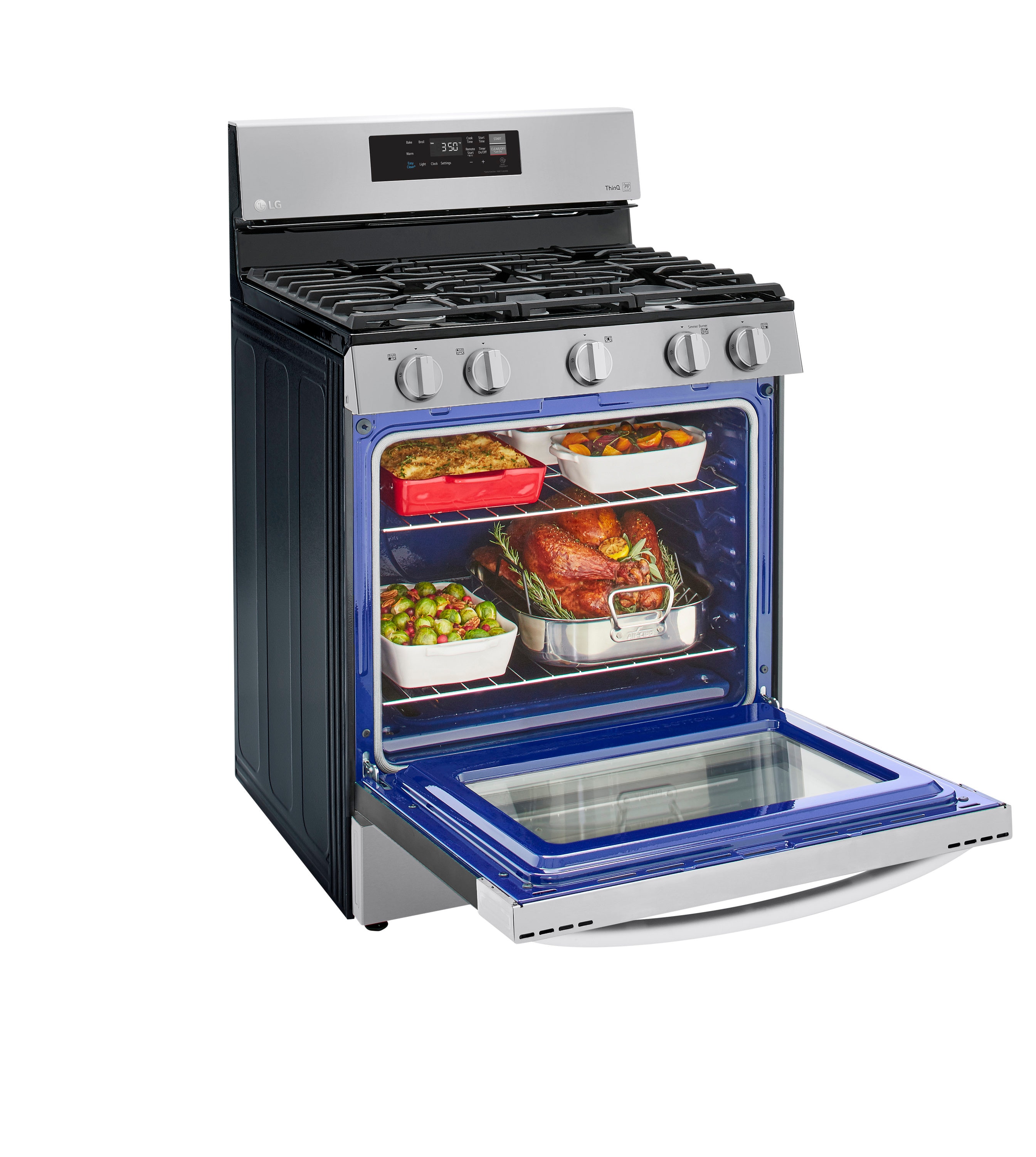 LG 5.8-Cu. ft. GAS Smart Range with EasyClean, Stainless Steel (LRGL5821S)