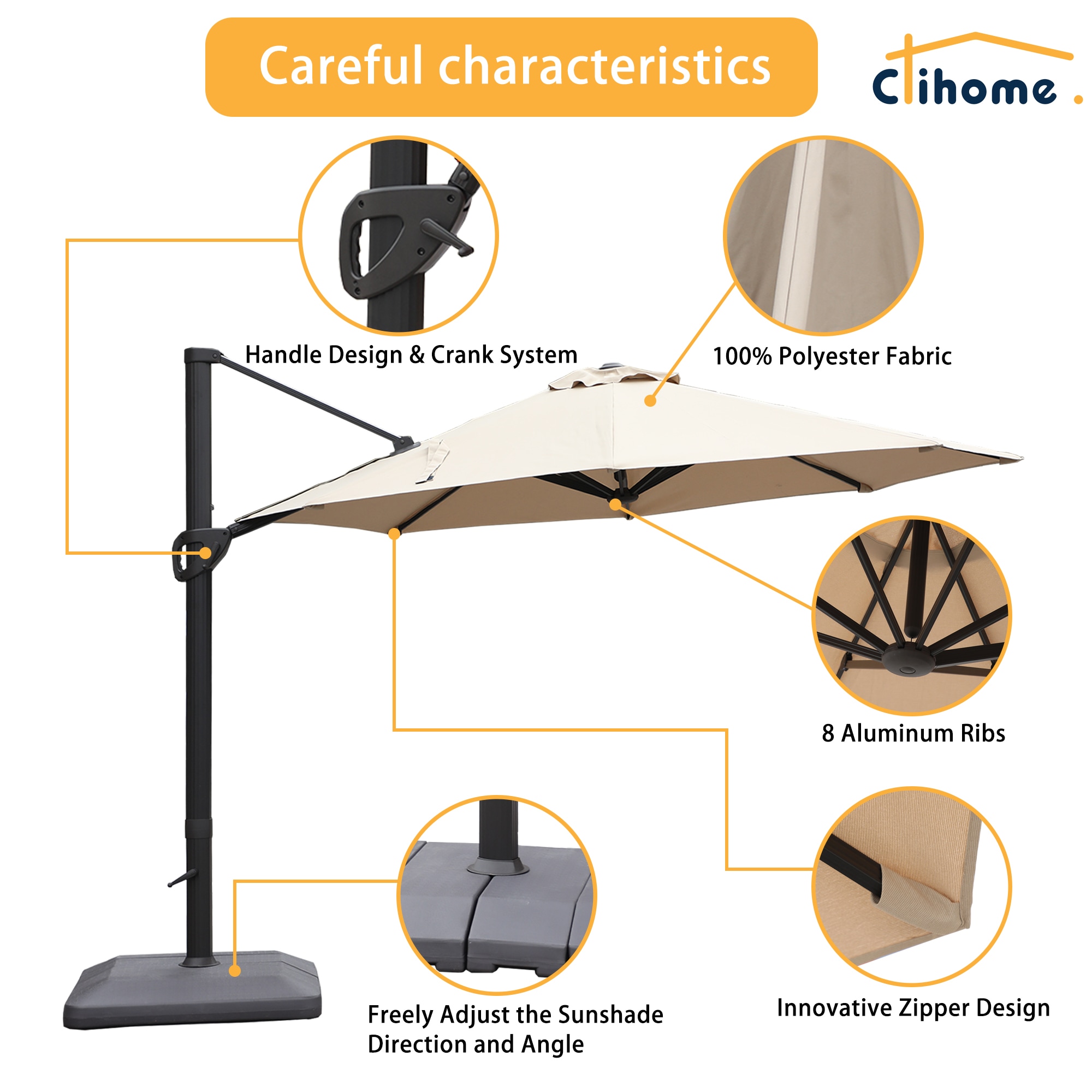 Clihome EDBL-UM1621001RD Umbrellas-2 - View #6