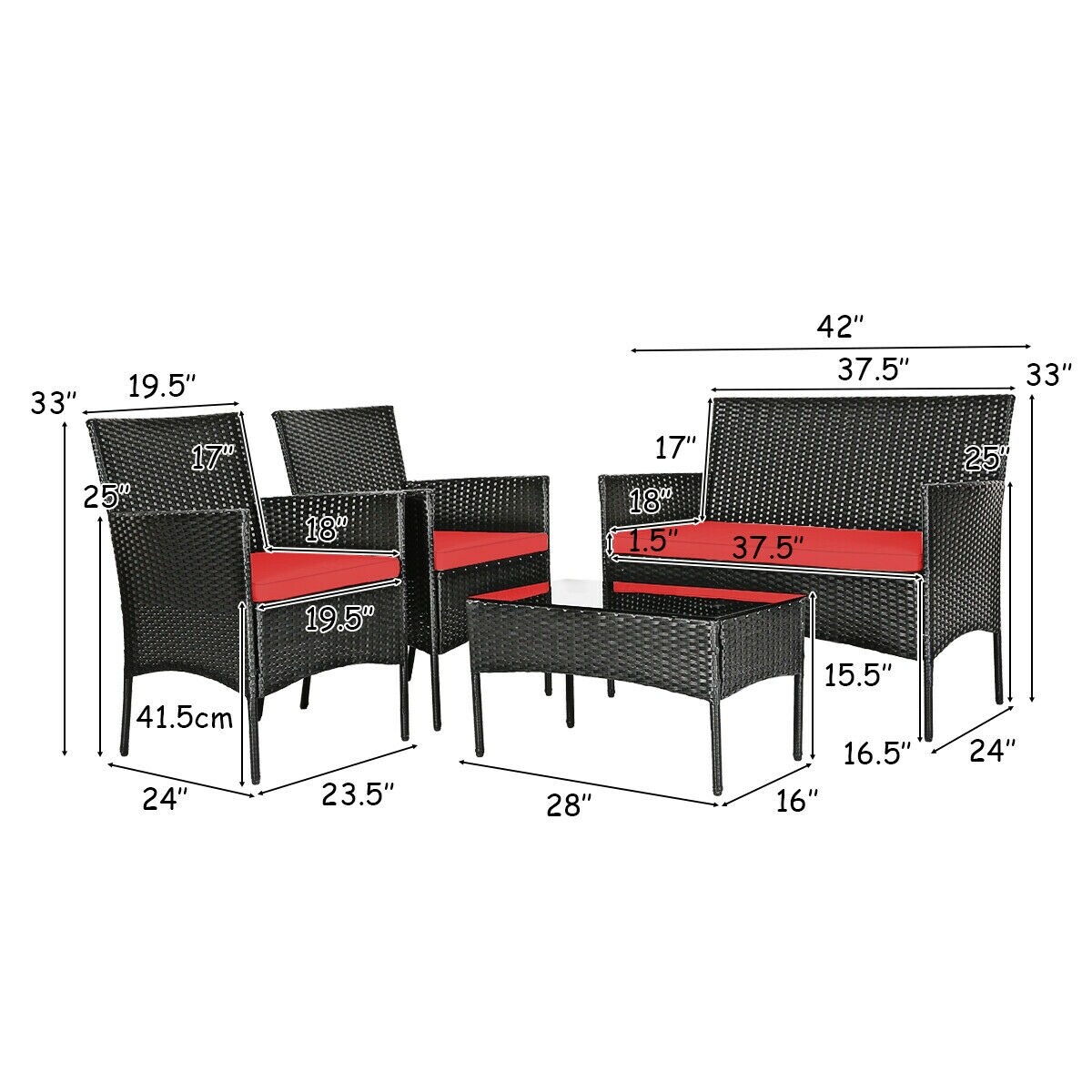 CASAINC WF-HW65357RE Patio-Conversation-Sets - View #10