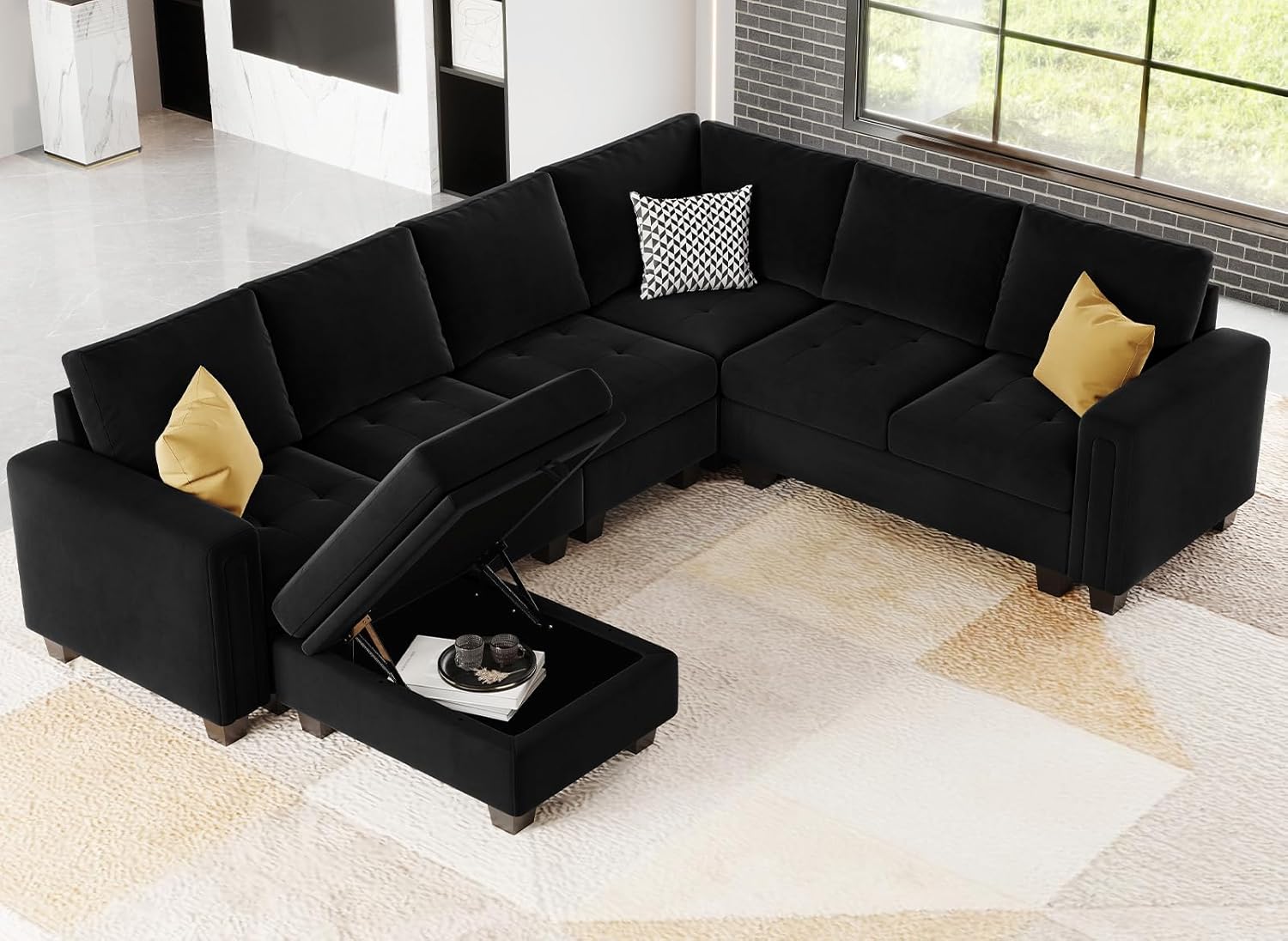 Belffin BF067-A2BCDE-BLACK futons - View #3