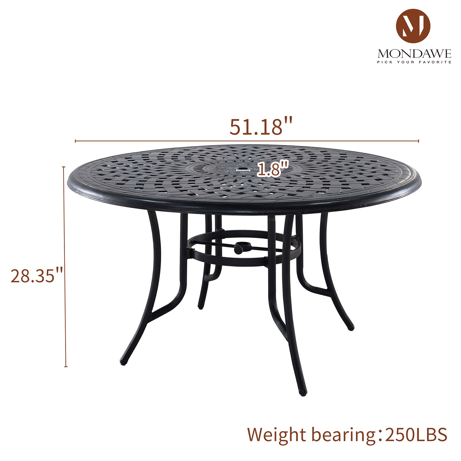 Mondawe MO-IVY1140R51 Patio-Tables - View #9