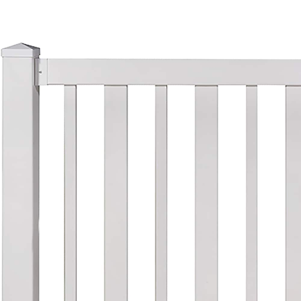 WamBam Fence 4-ft H X 6-ft W Sturbridge Style White Privacy Vinyl Flat ...