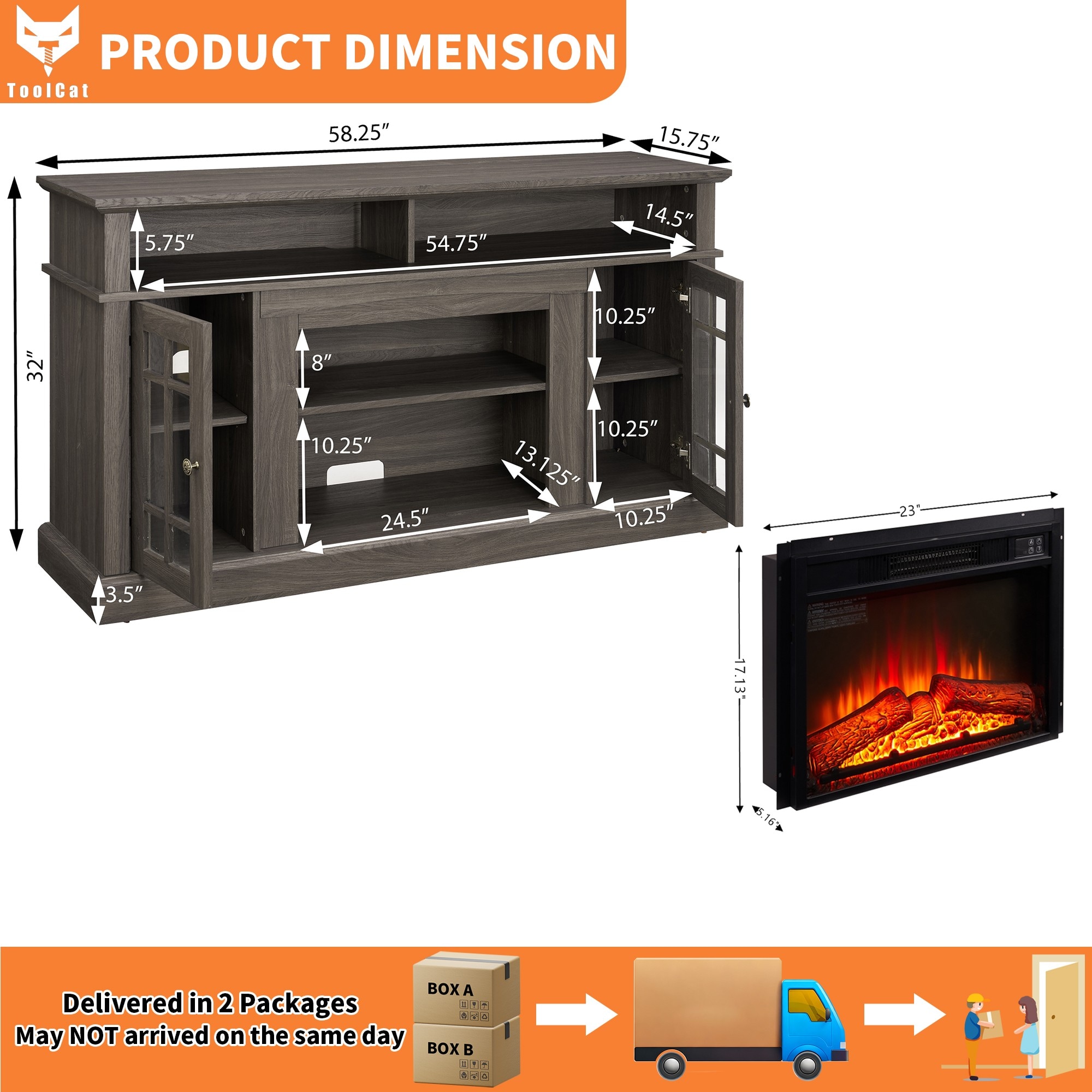 ToolCat PG2-48-PT Electric-Fireplaces - View #3