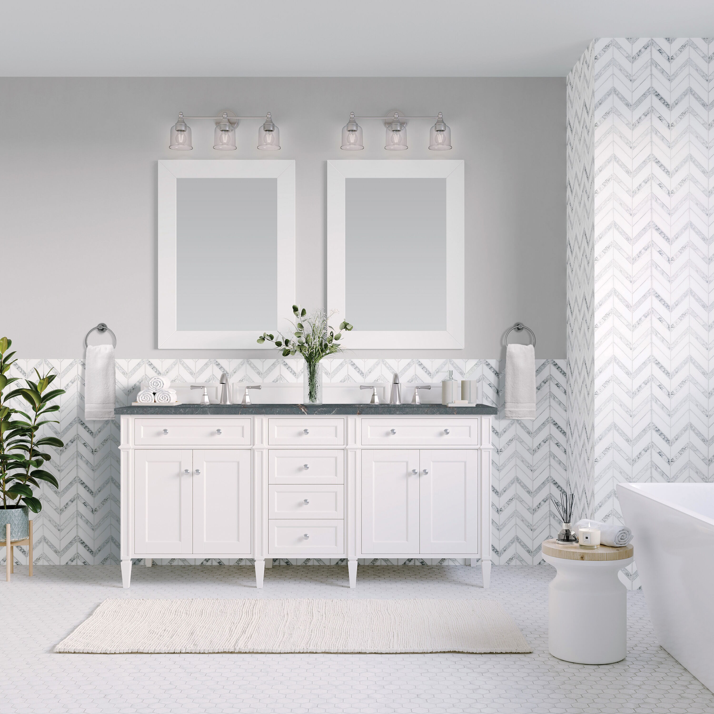 James Martin Vanities 655-V60D-BW-3PBL Bath-Vanity-Combo - View #2