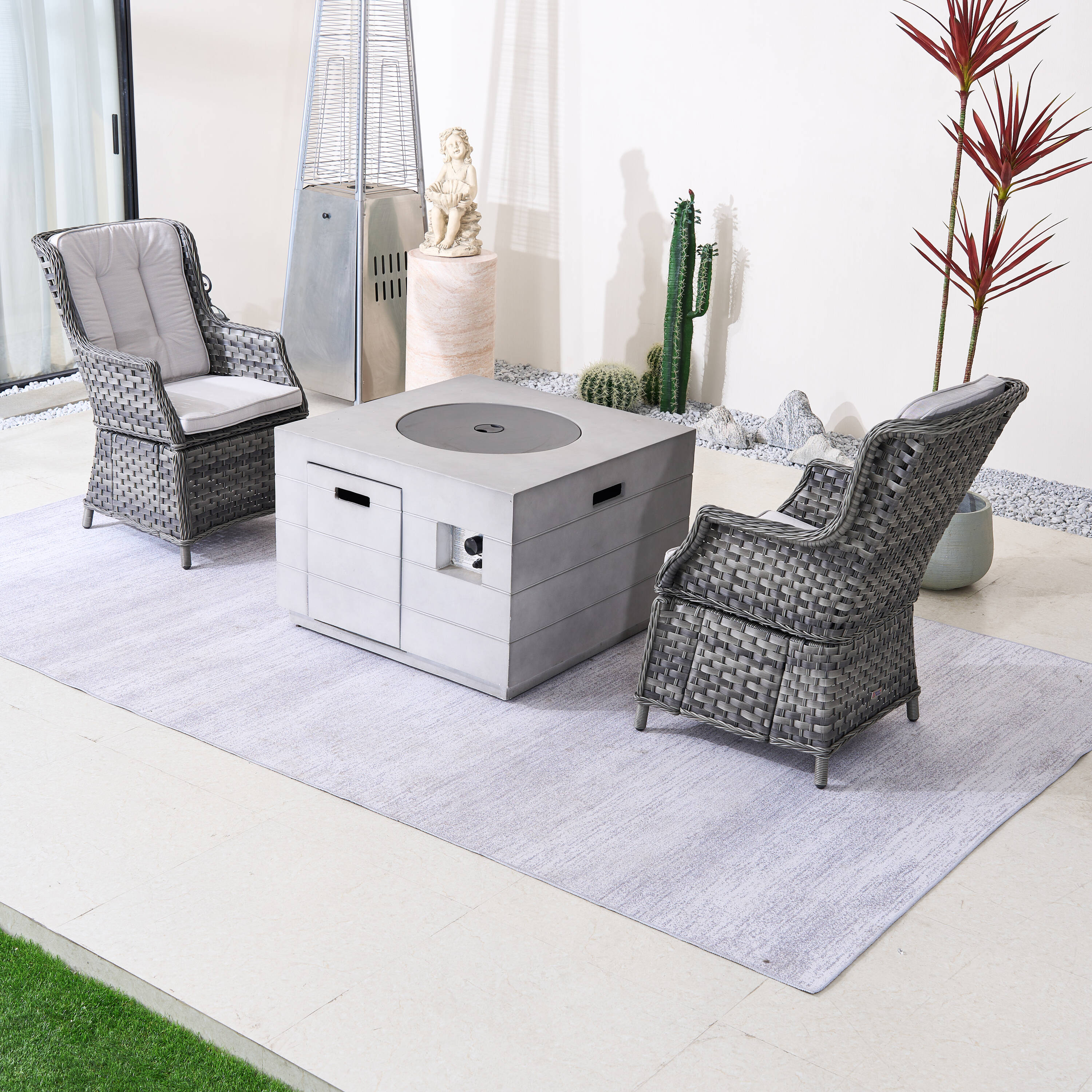 Direct Wicker DWG-2-010&2140-GR Patio-Conversation-Sets - View #3