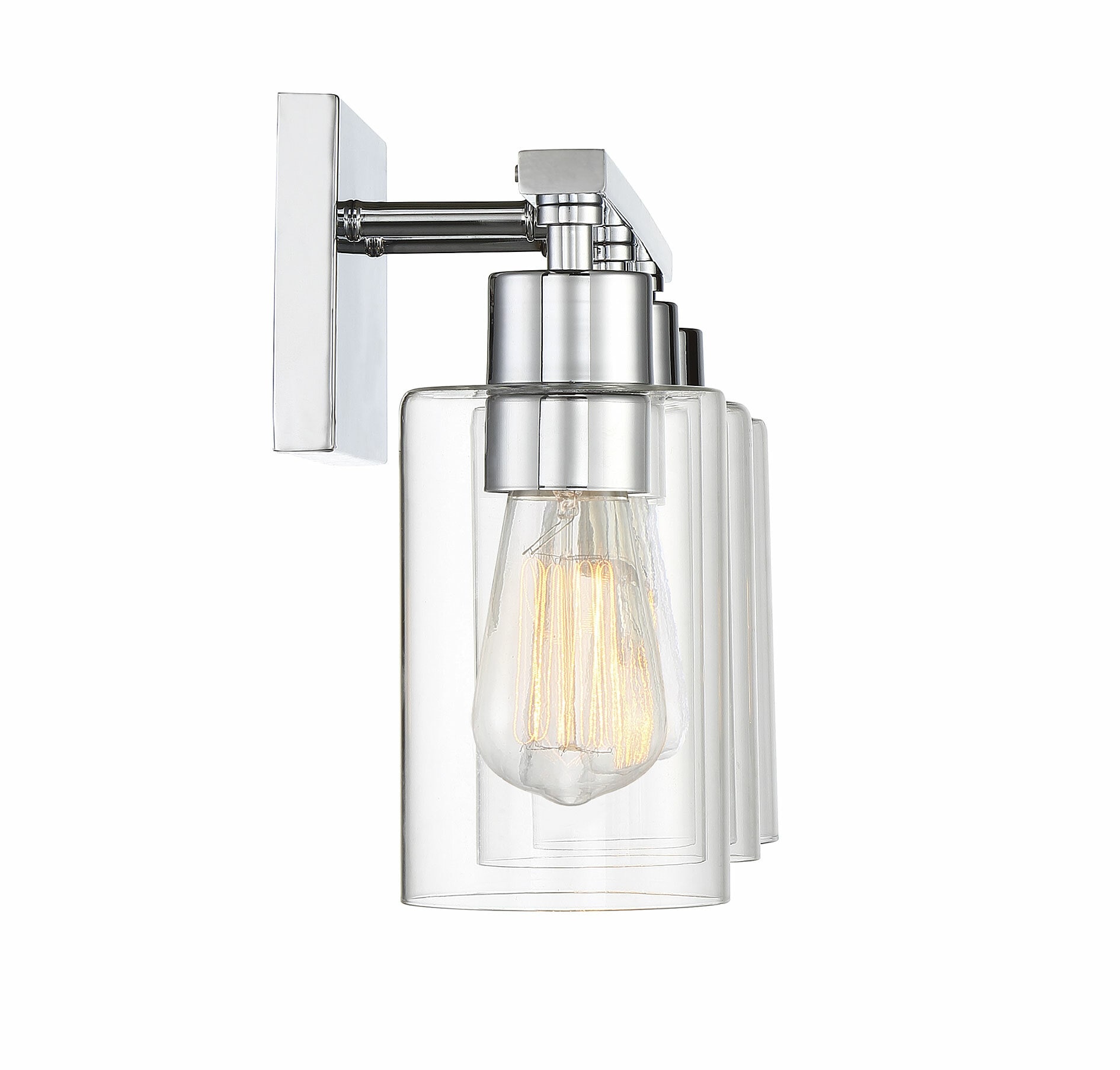 Lambert 3-Light Polished Chrome Bathroom Vanity Fixture