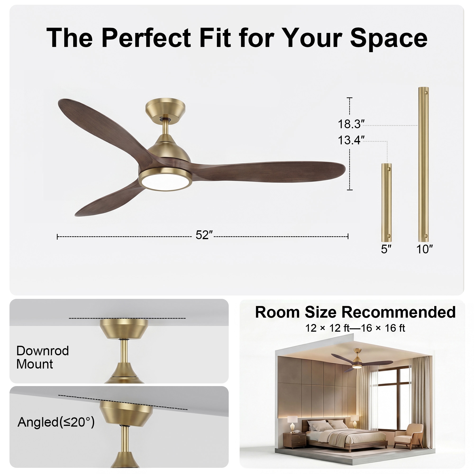 GreenEver CFL-0004-GW Ceiling-Fans - View #4