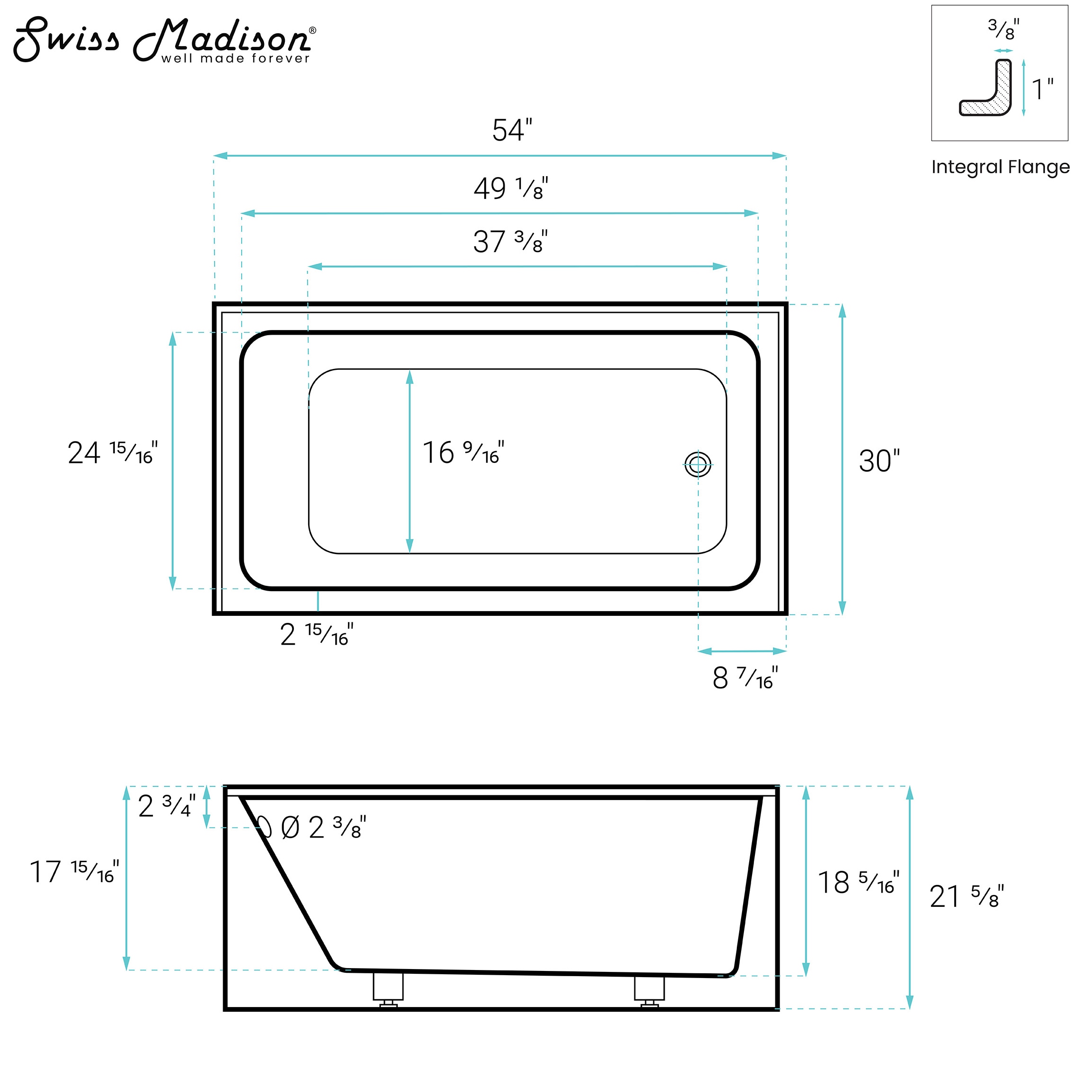 Swiss Madison SM-25-ABLAU07WH bathtubs - View #8