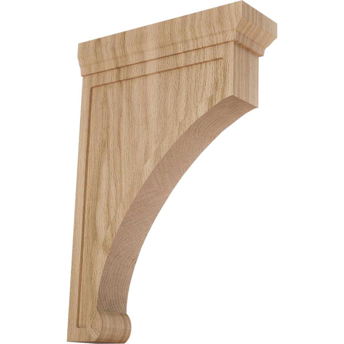 Ekena Millwork BKTW02X08X12GORO Gomez 2-1/2-in x 8-in x 12-in Red oak Brown Wood Standard bracket