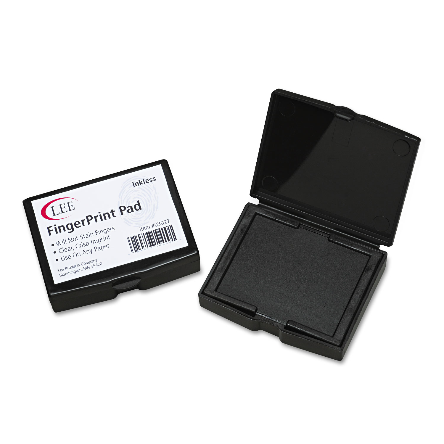 Lee Inkless Fingerprint Pad 2.25 x 1.75 Black #ESNLEE03027
