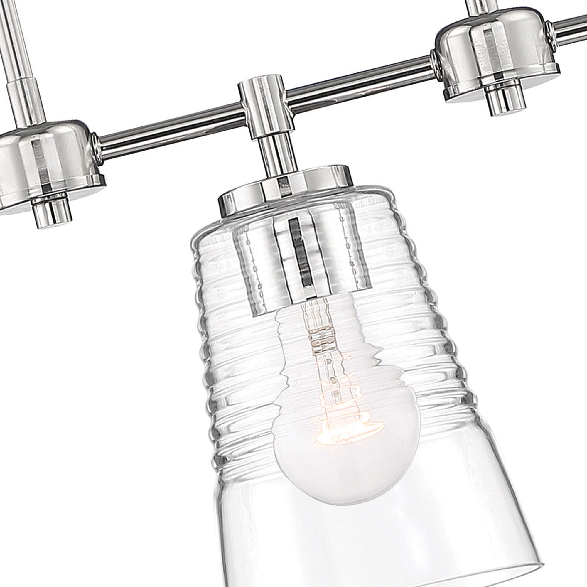 Ingo Urban Chic 30" Polished Nickel Island Pendant with Clear Glass