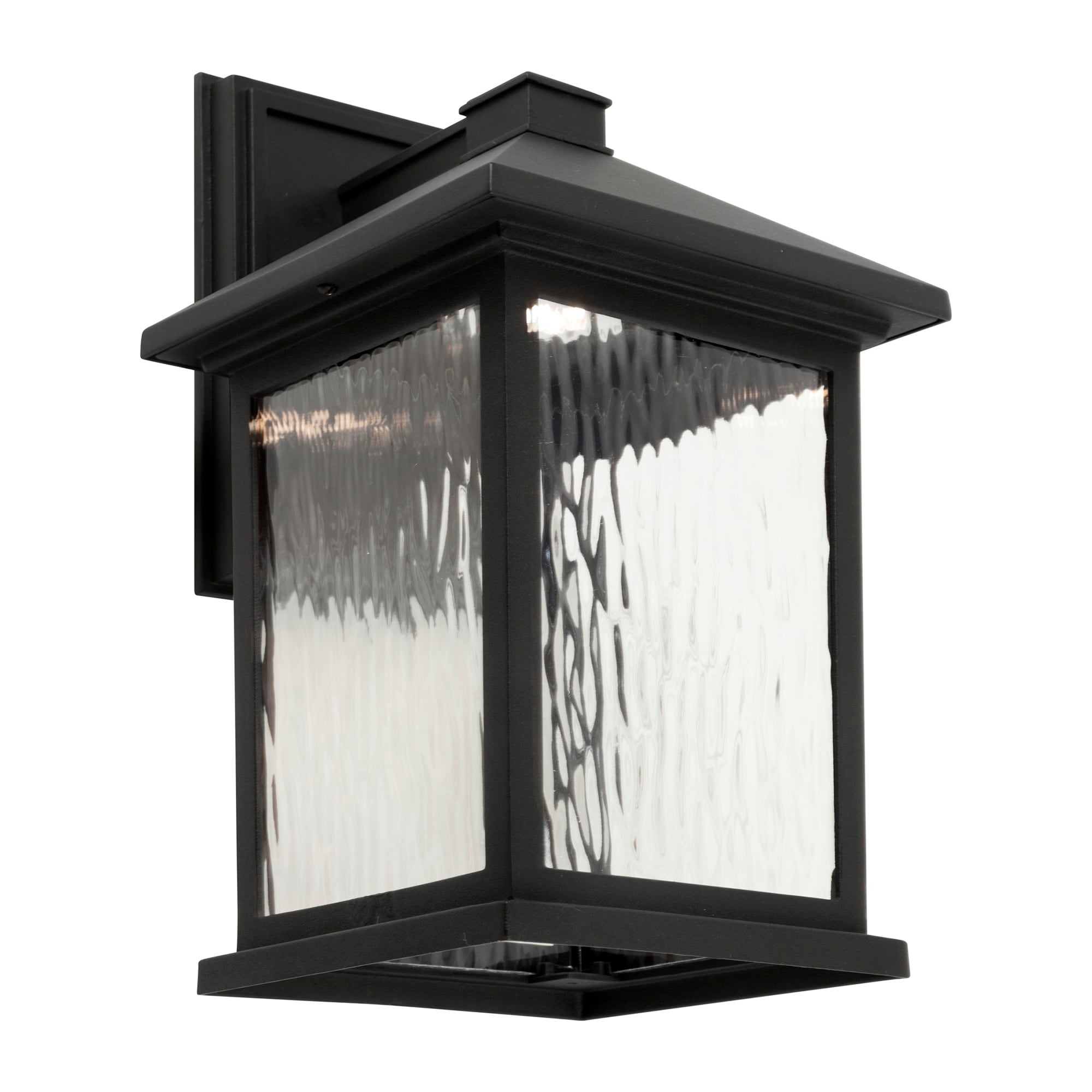 Forte Lighting 17100-04 Cardiff 13.5-in H Satin Black Hardwired Dark Sky Integrated LED Outdoor Wall Light