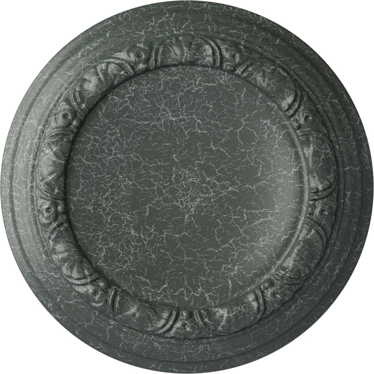 Ekena Millwork CM12CAAGC Carlsbad 12.5-in W x 12.5-in L Painted Athenian Green Crackle Polyurethane Whole Ceiling Medallion