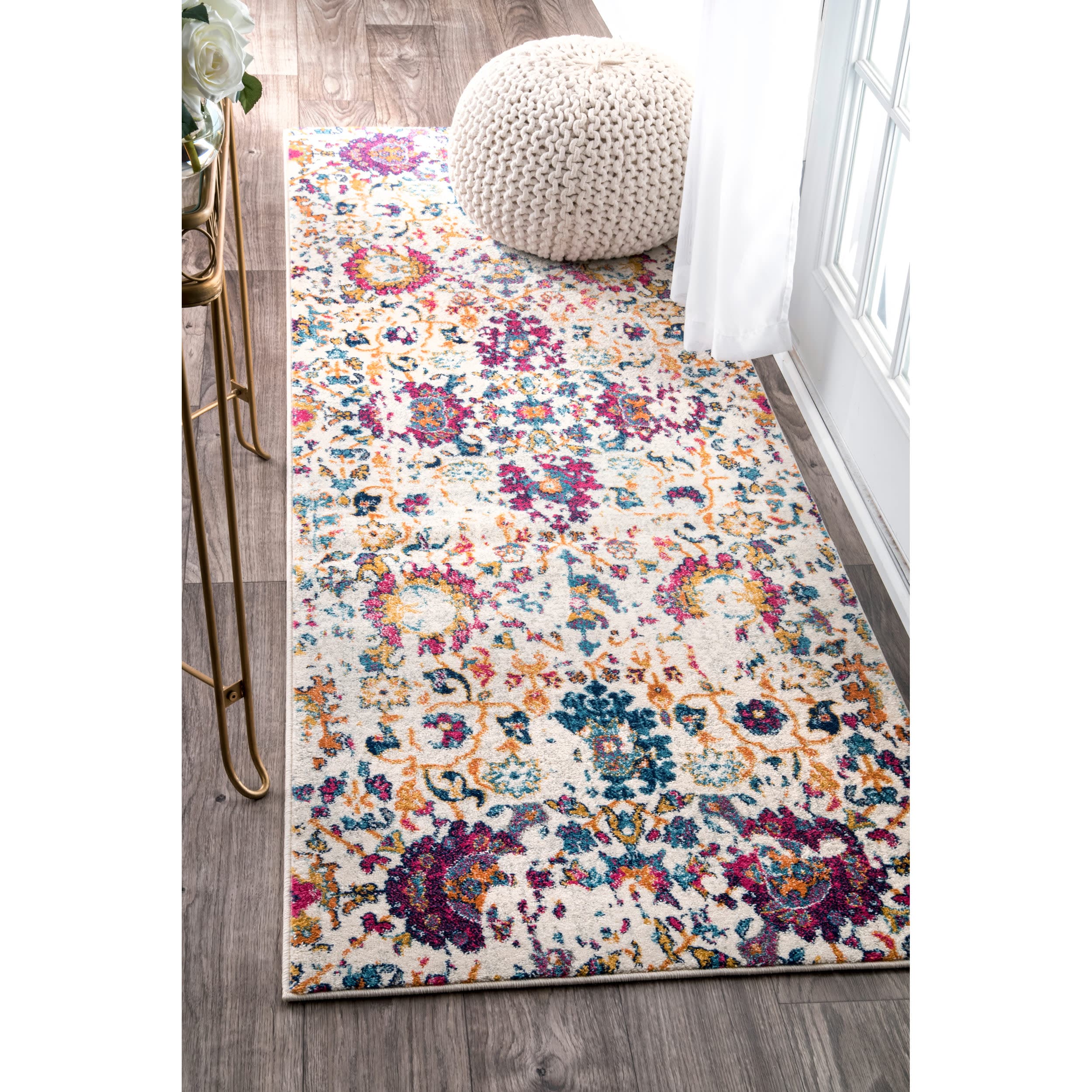 nuLOOM RZBD26B-2808 2 x 8 (ft) Loomed Polypropylene Multi Rectangular Indoor Runner rug