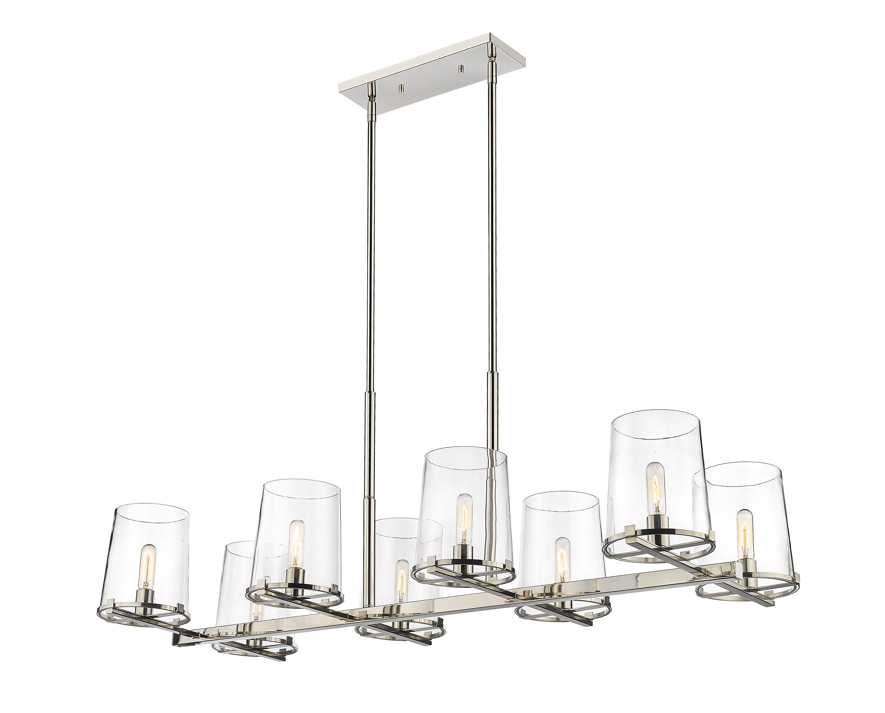 Z-Lite Callista 8 -Light Polished Nickel Transitional For Use in Bathrooms,  Bedrooms, Dining Rooms, Foyers, Kitchens, Living Rooms Chandelier in the  Chandeliers department at Lowes.com