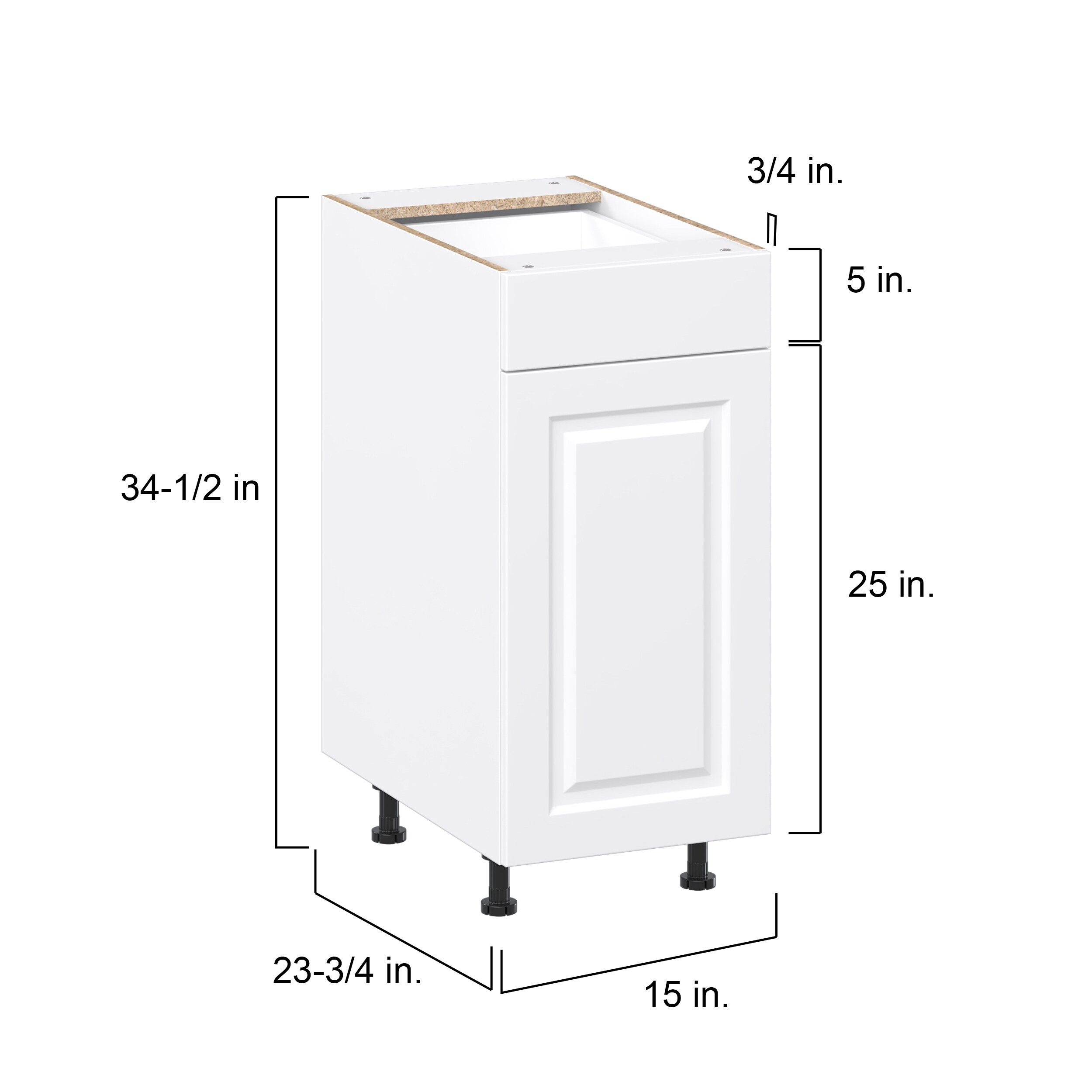 Project Source Cheyenne White 15-in W x 34.5-in H x 24.56-in D White 1 ...