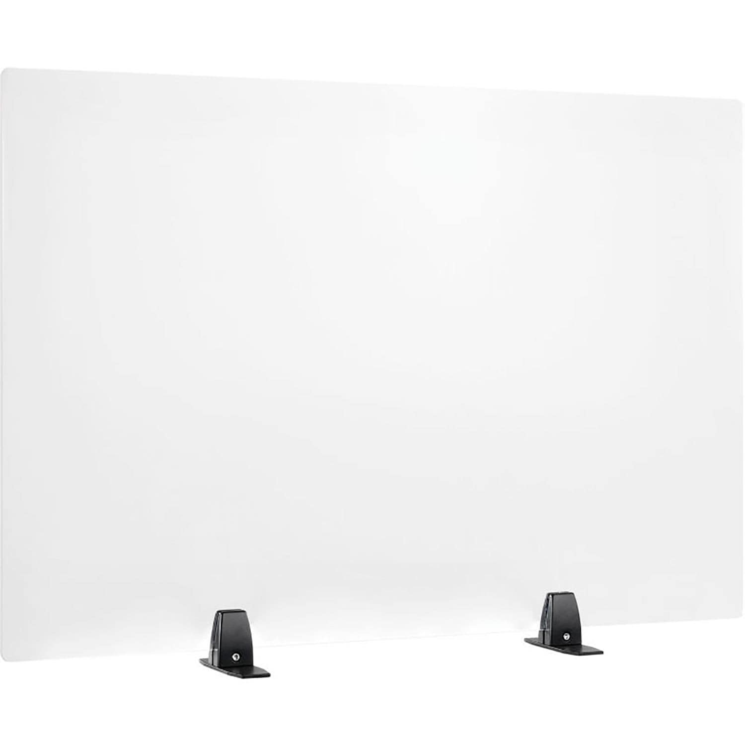 Global Industrial 695843 Interion By  695843 36-inW x 24-inH Freestanding Clear Desk Divider