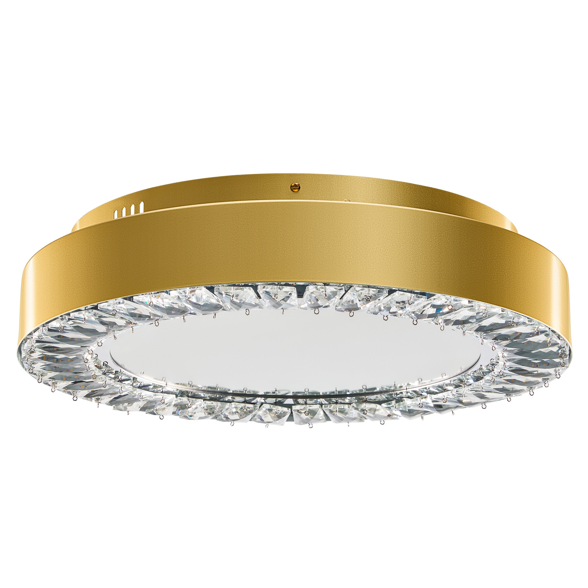 CO-Z HCF-24IR-G1 1 -Light 15.7-in Satin Gold Integrated LED Flush Mount Light