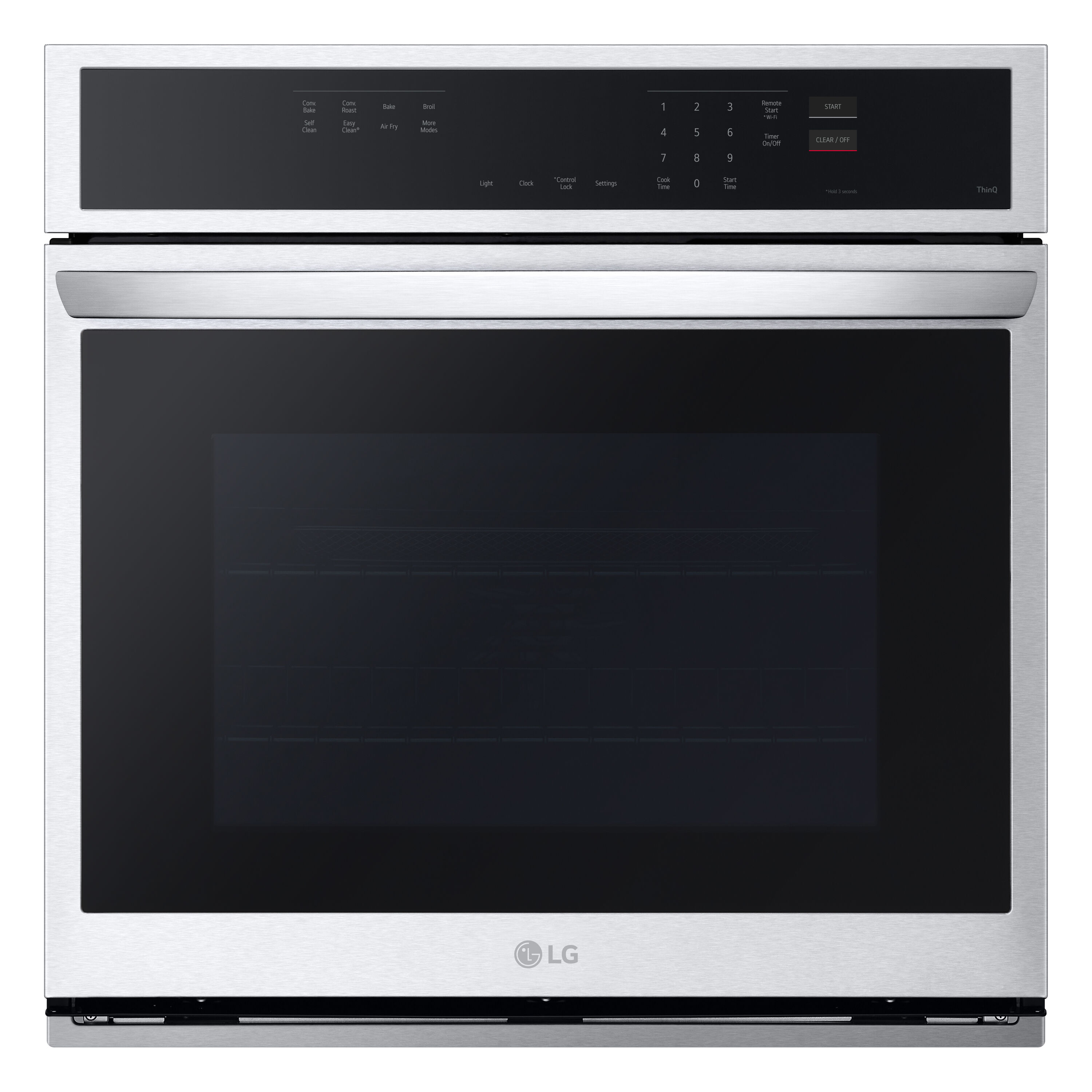 LG WSEP4723F Air Fry with Easy Clean 30-in Smart Single Electric Wall Oven with Air Fry Single-fan and Self-cleaning (Printproof Stainless Steel)