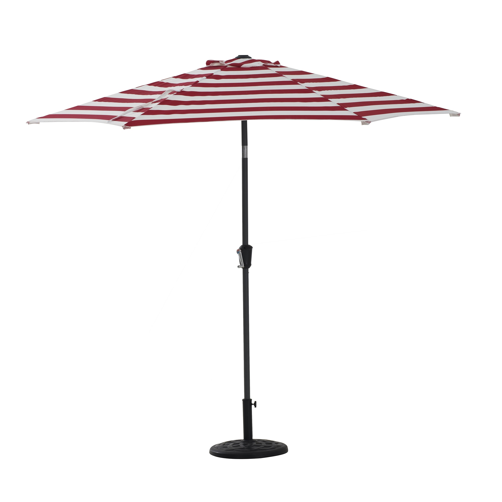 Sunjoy A701006311 8.7-ft Steel Multiple colors/finishes Crank Market Patio Umbrella