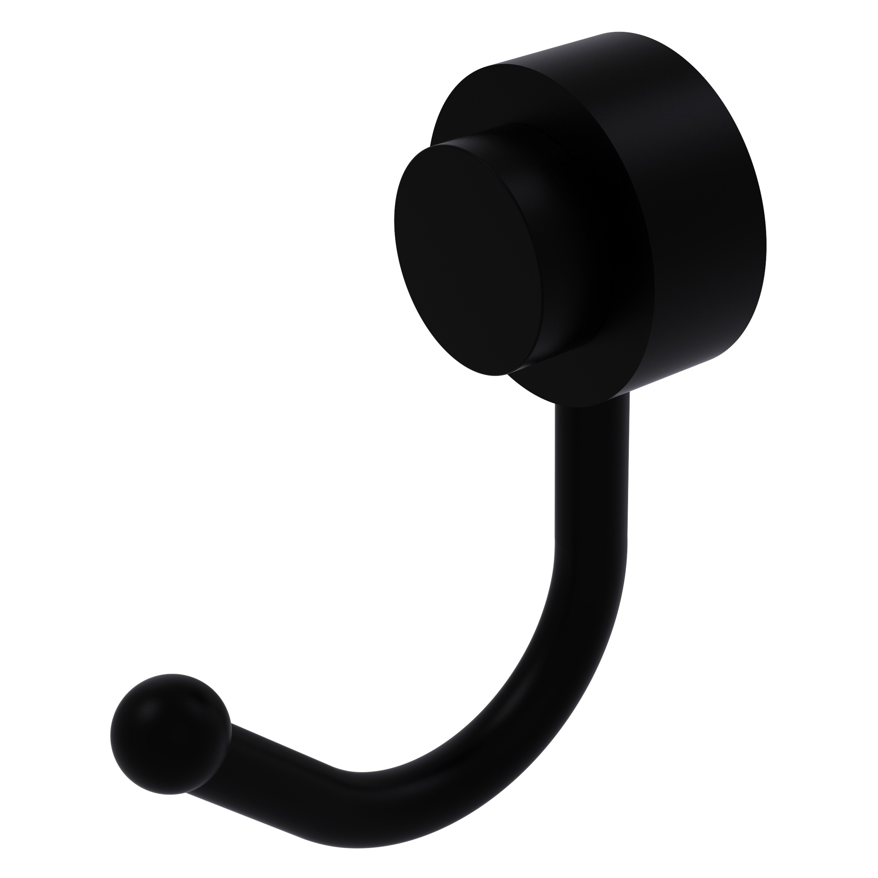 Allied Brass 420-BKM Venus Matte Black Single -Hook Wall mount Towel Hook