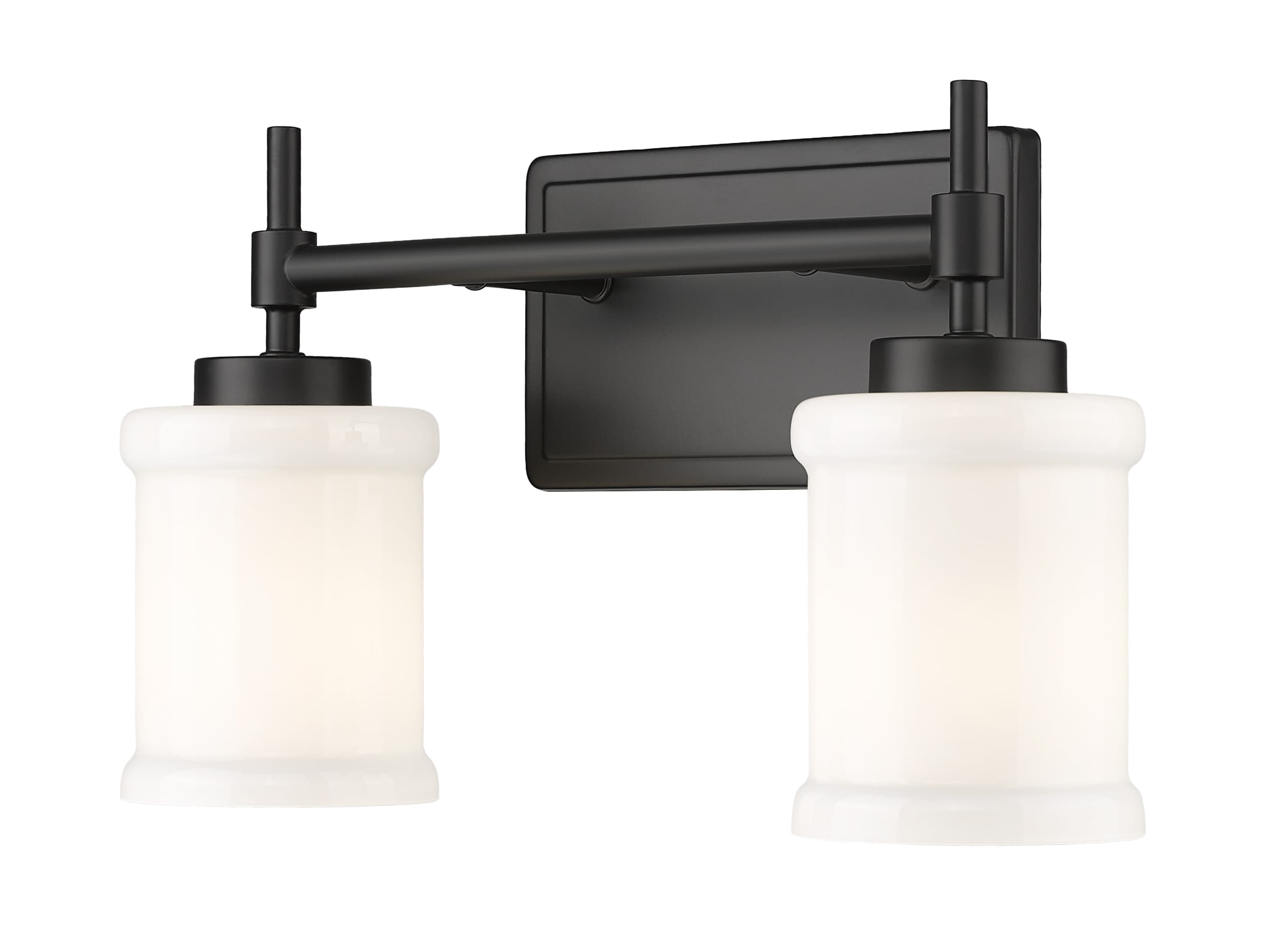 Z-Lite 622-2V-MB Cadoc 15-in 2 -Light Matte Black Transitional Vanity light