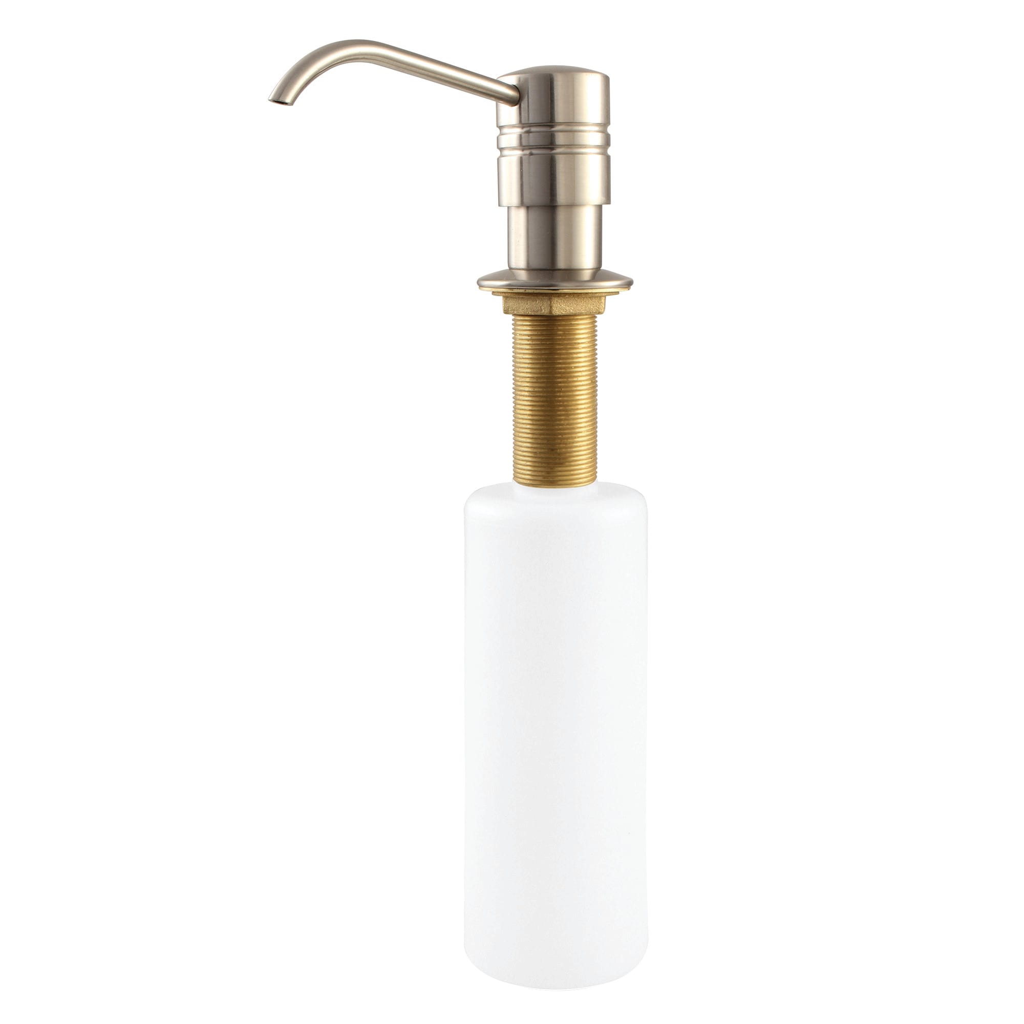 Elements of Design ESD2618 Milano Brushed Nickel 12-oz. Capacity Deck-mount Soap and Lotion Dispenser