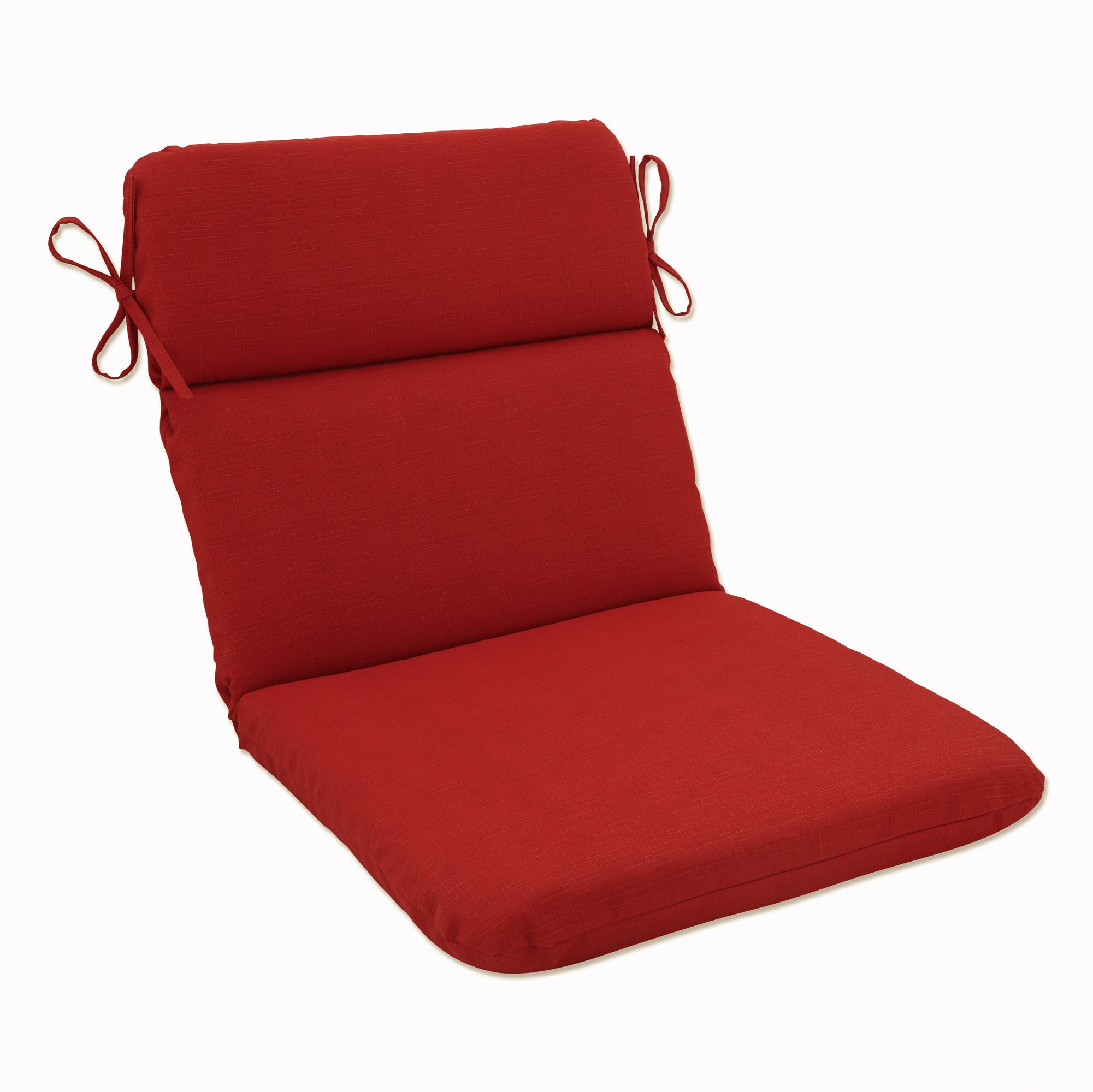 Pillow Perfect 670515 40.5-in x 21-in Red Patio Chair Cushion