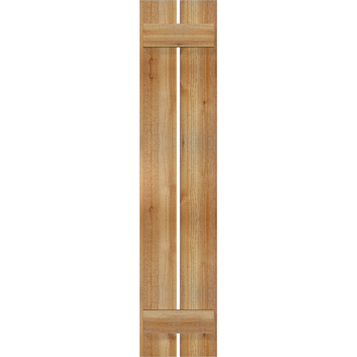 Ekena Millwork RBS06S11X052RWR 11.25-in W x 52-in H Unfinished Paintable/Stainable Board and batten Spaced Wood Exterior Shutters ( 2 -Pack )