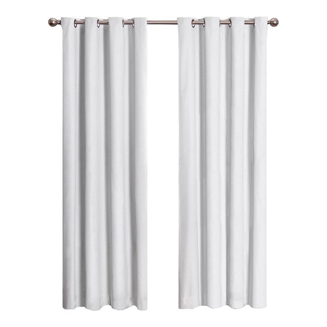 Eclipse 84 In White Polyester Blackout, White Blackout Curtains 84