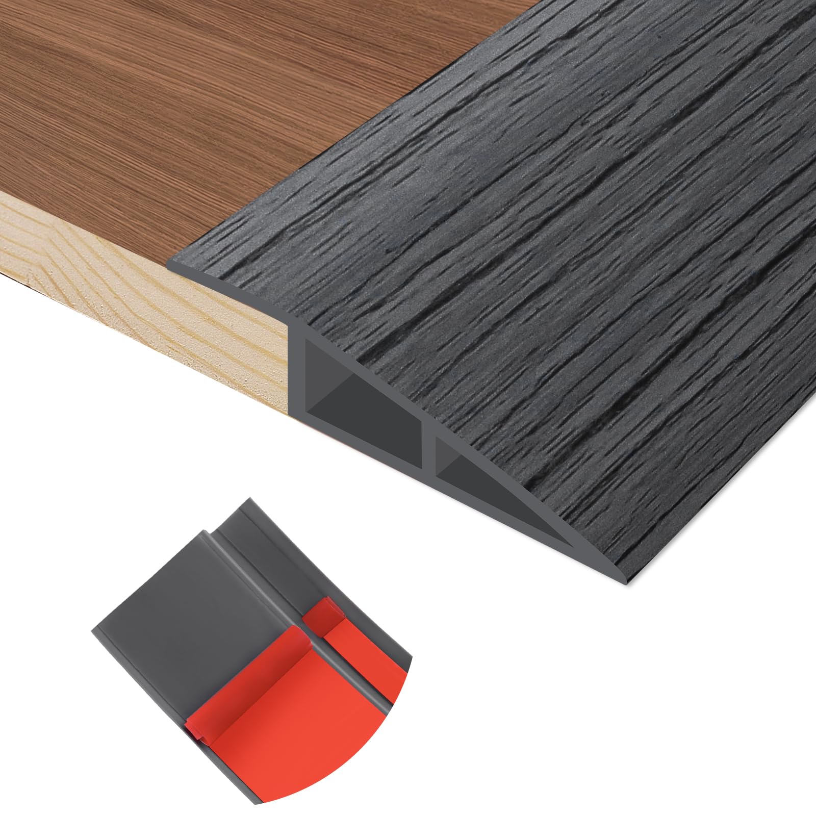 Anqtovp Floor Transition Strip Self Adhesive Vinyl Door Threshold for ...
