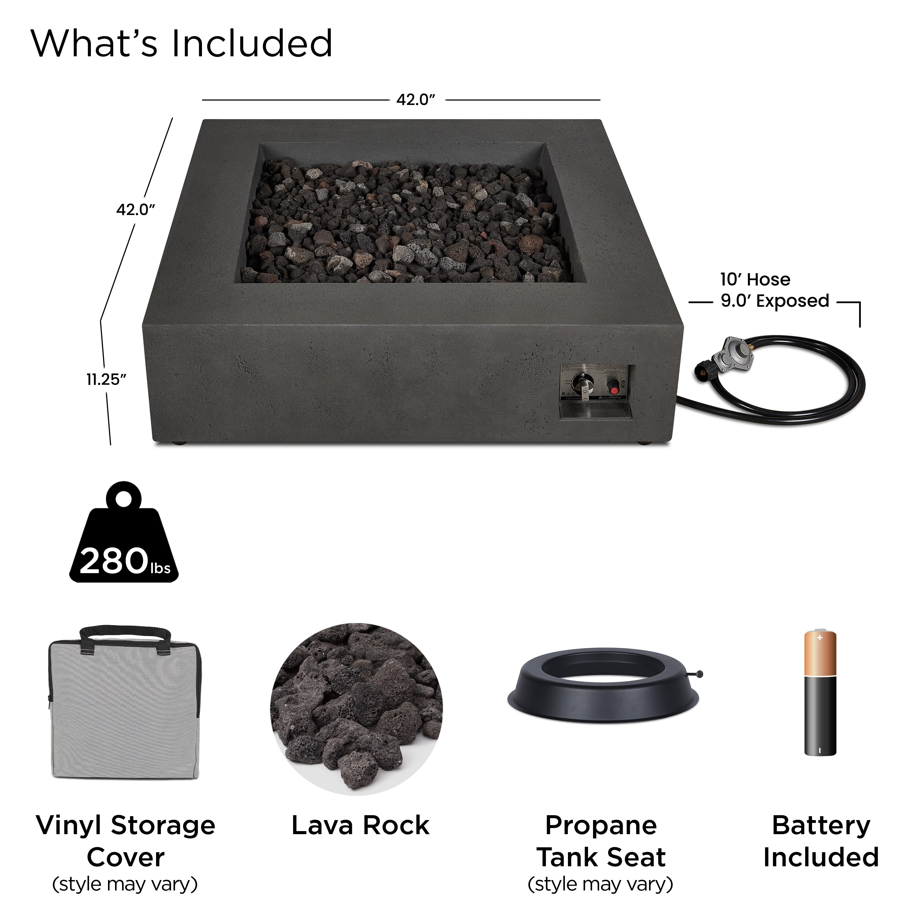 Jensen Co. 1592LP-CBN Outdoor-Gas-Firepits - View #6